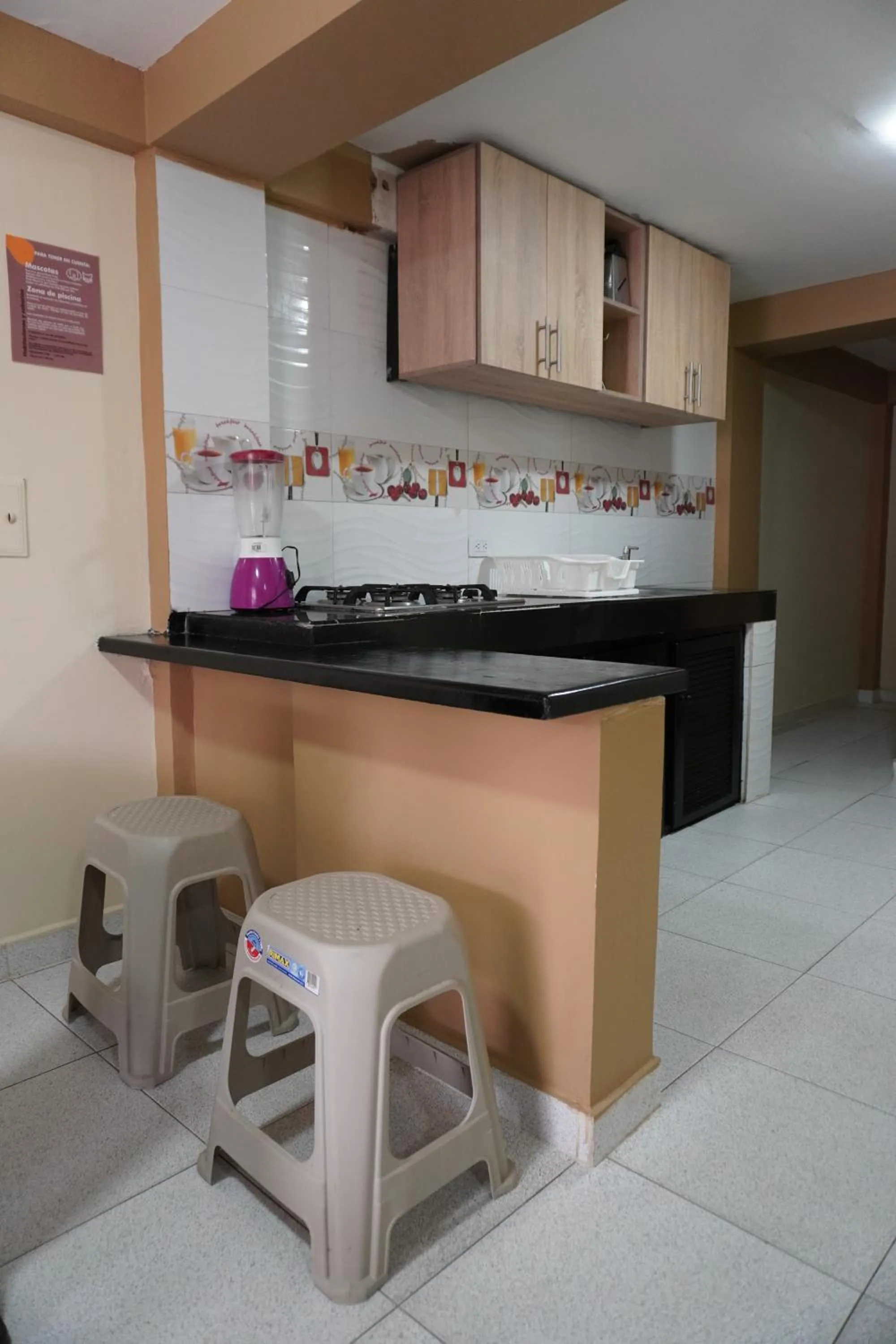 Kitchen or kitchenette in Hotel y Cabañas Covemar