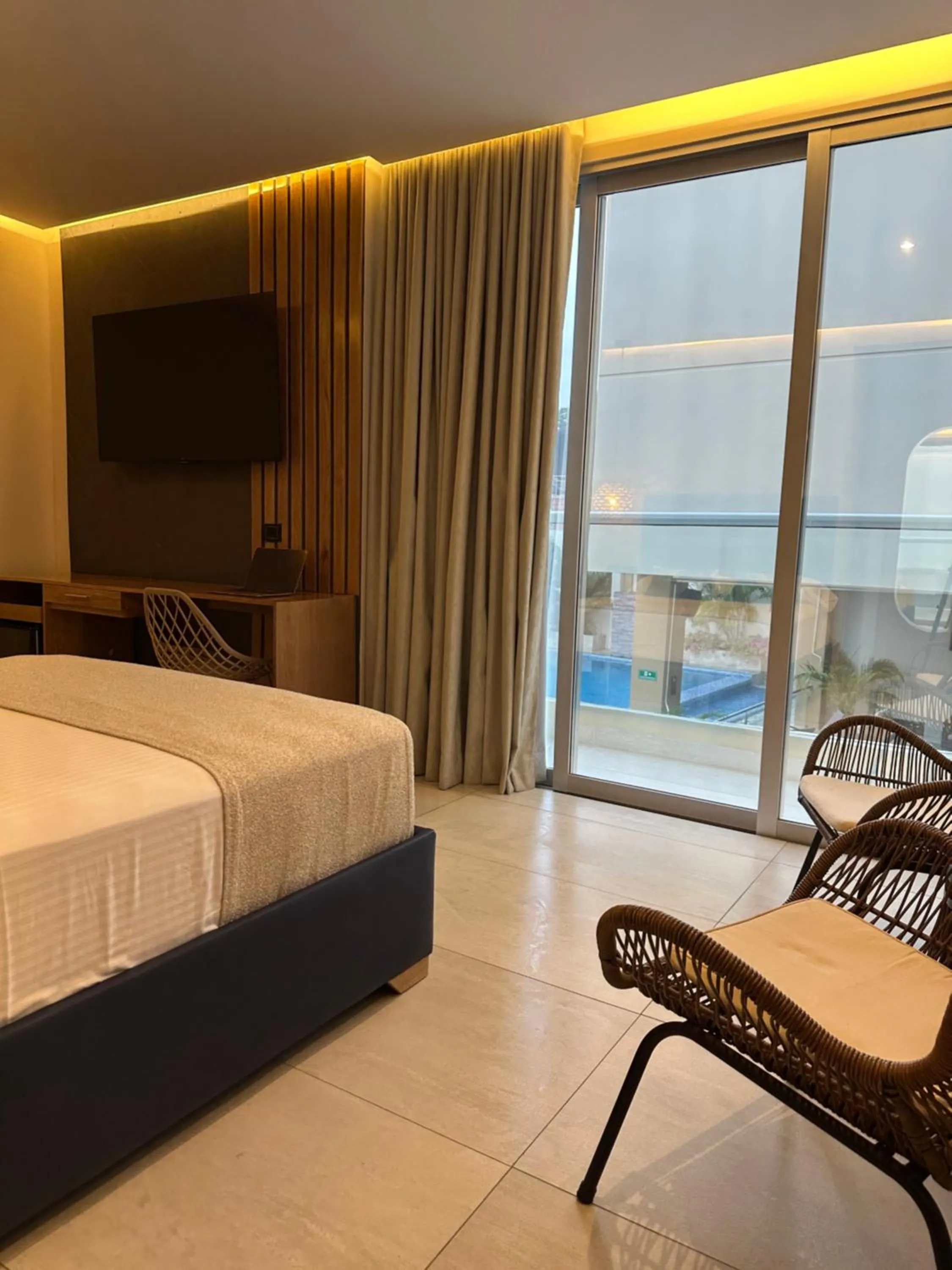 Bed in Hotel y Cabañas Covemar