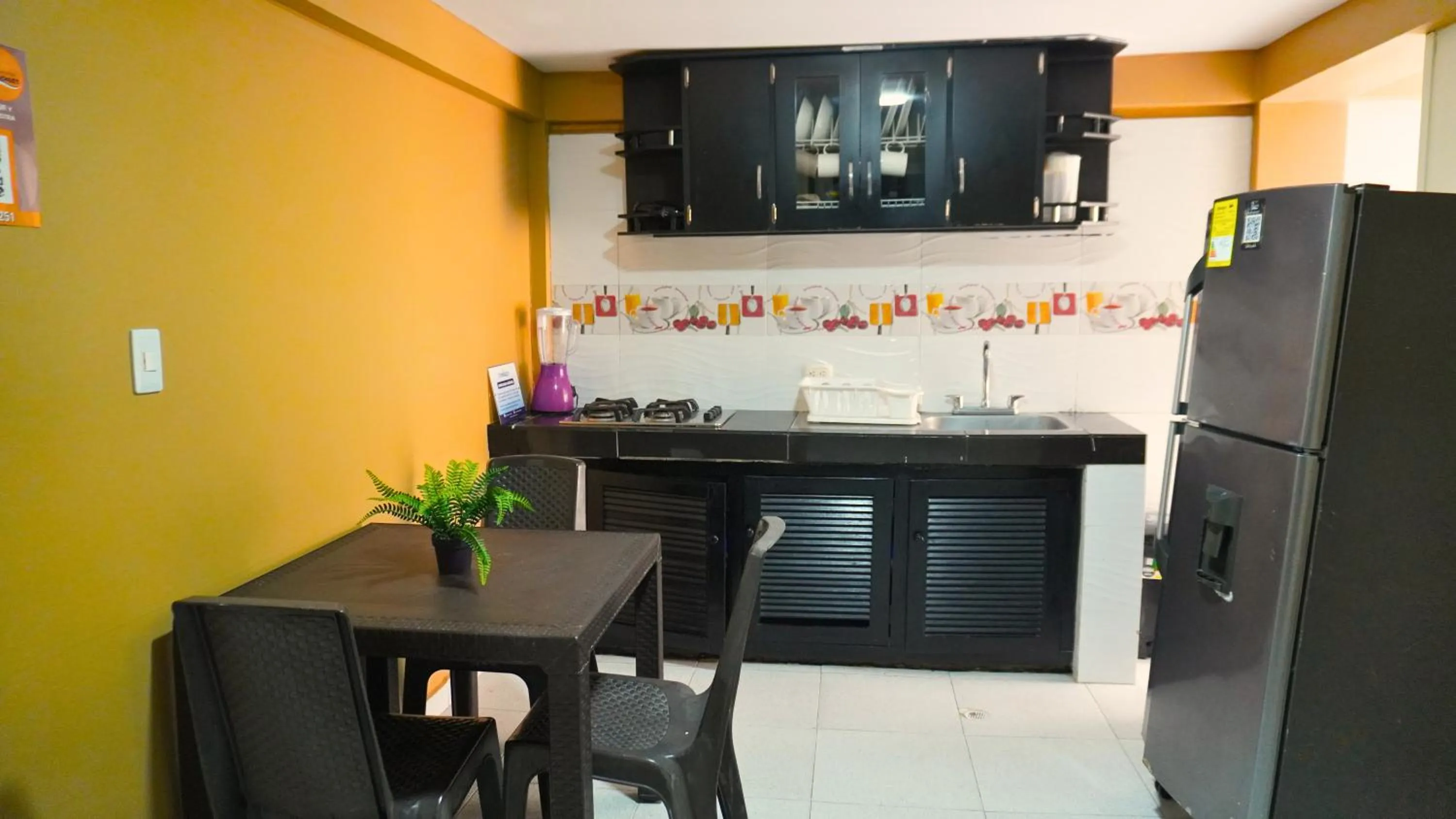 Kitchen or kitchenette in Hotel y Cabañas Covemar