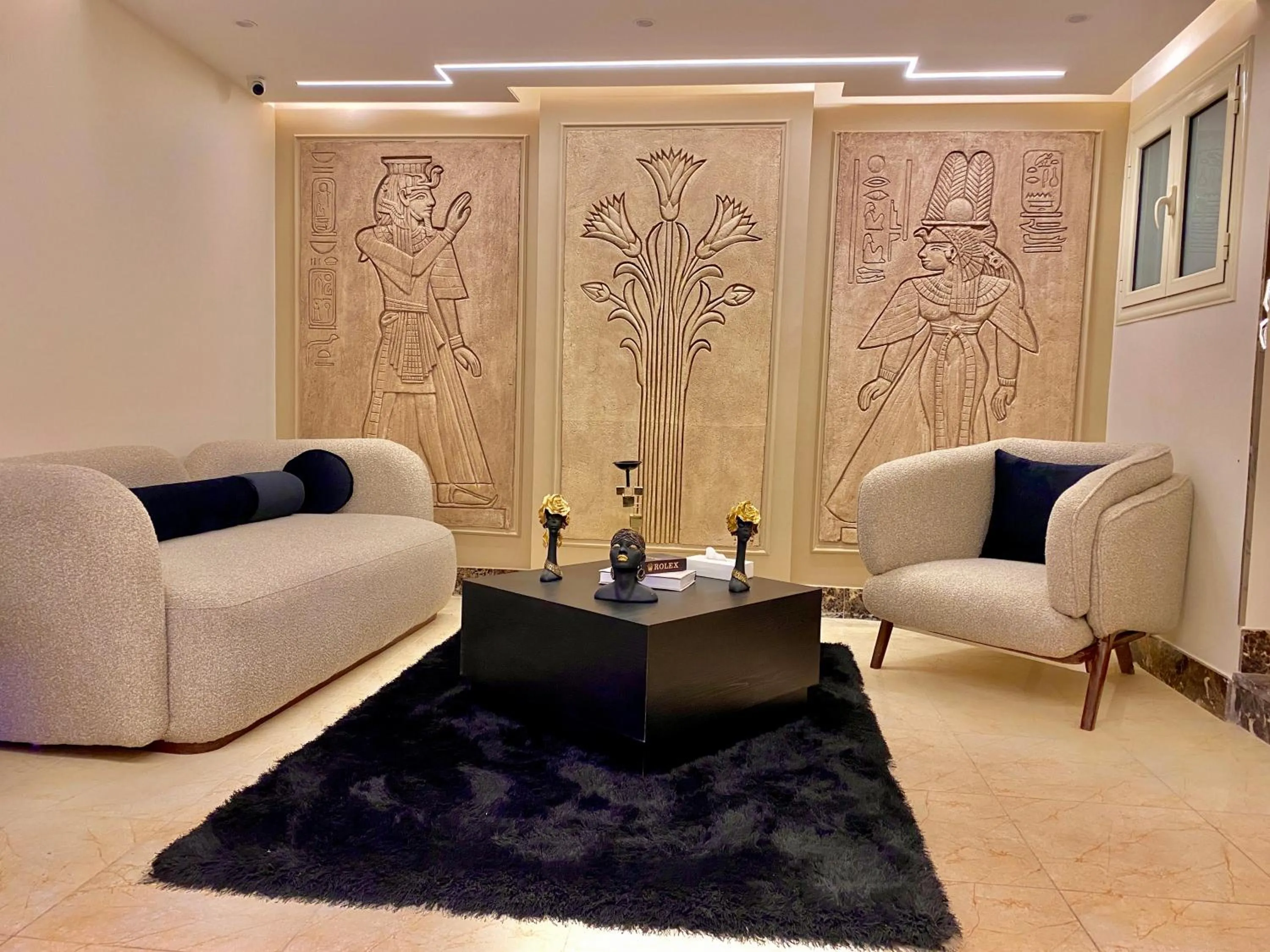 Lobby or reception in New Museum Guest House, Pyramids View