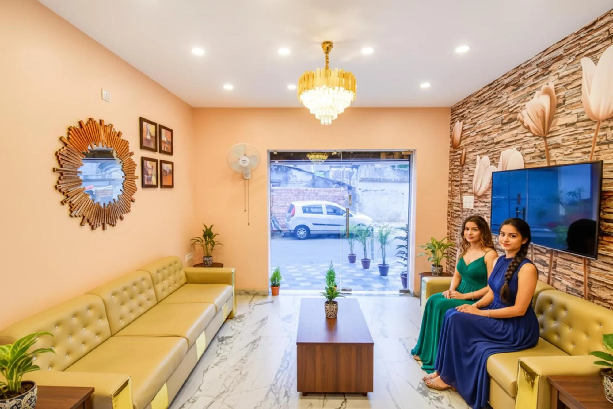 Seating area in FabHotel Aqua Tulip - Nr Milan Mela