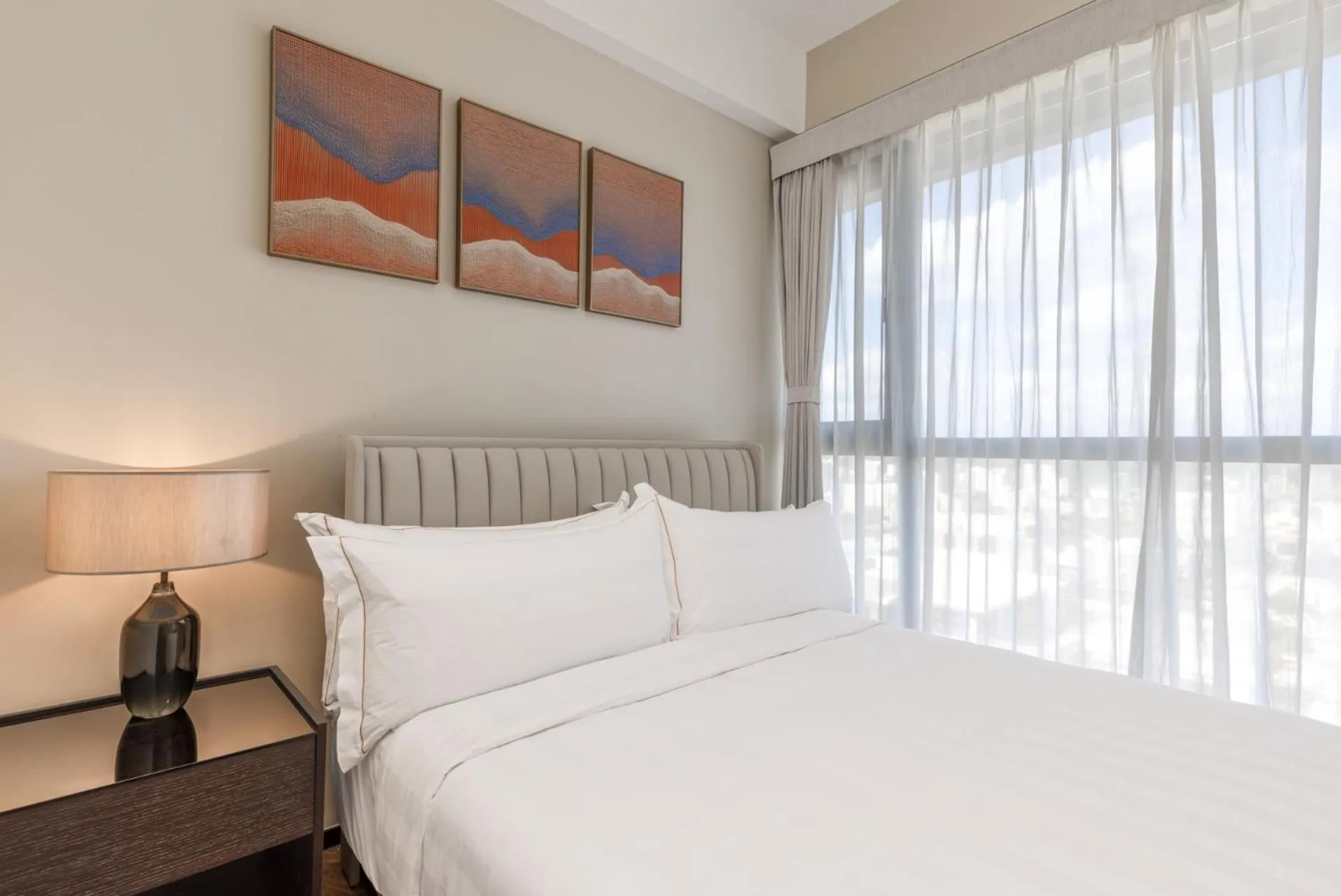 Bed in Pan Pacific Serviced Suites Nairobi