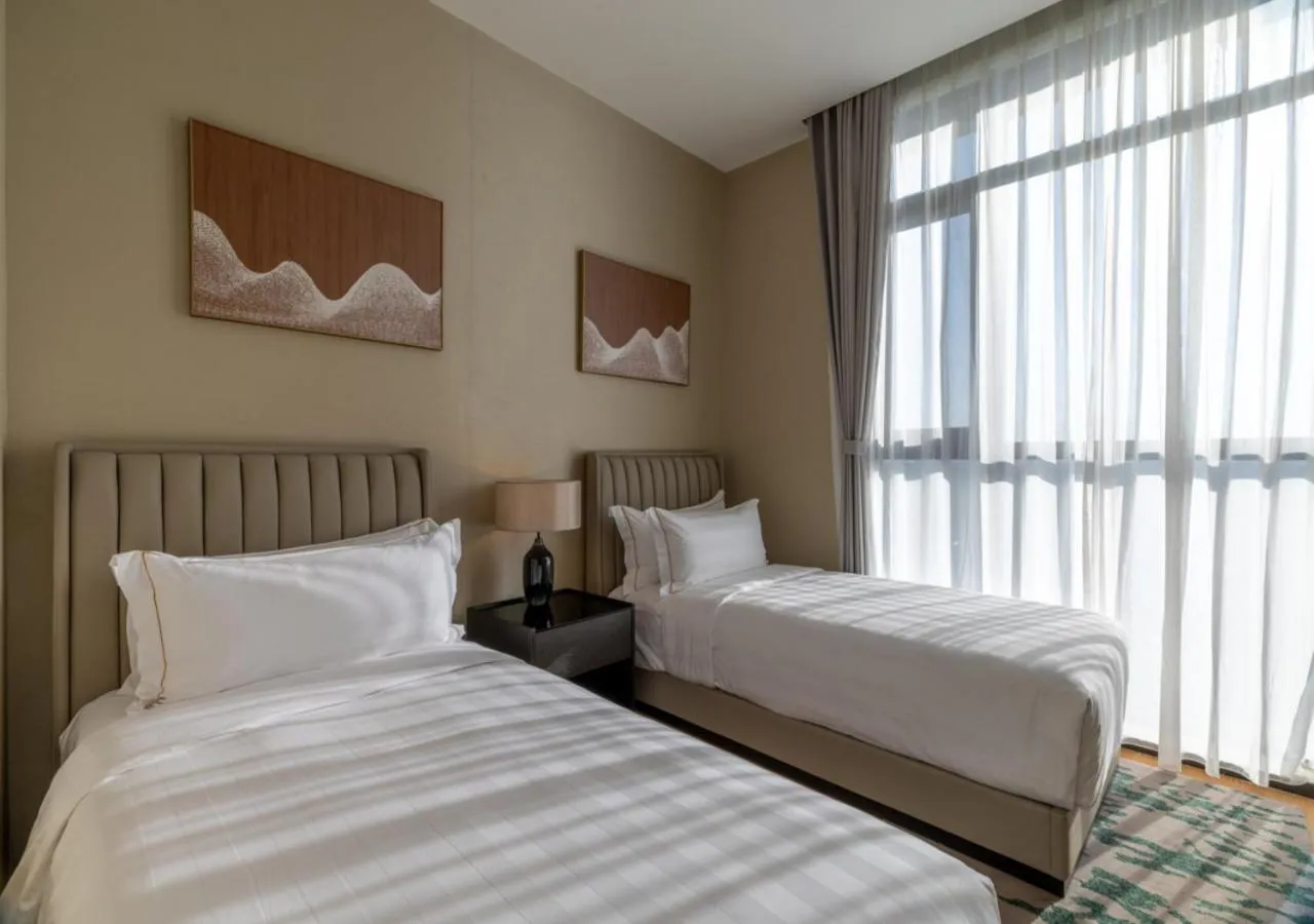 Bed in Pan Pacific Serviced Suites Nairobi