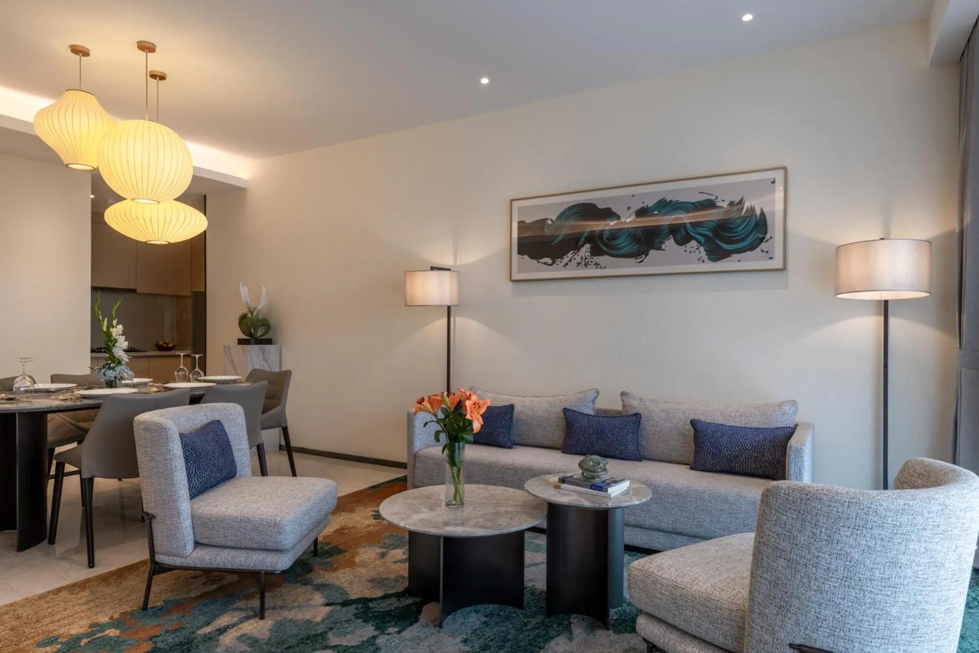 Living room in Pan Pacific Serviced Suites Nairobi