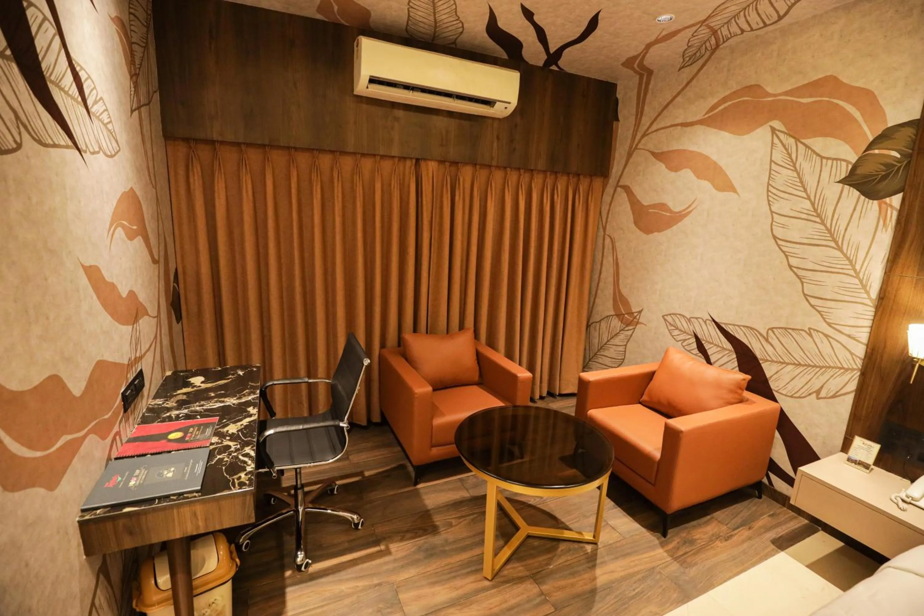 Seating area in Hotel Atithi, Aurangabad