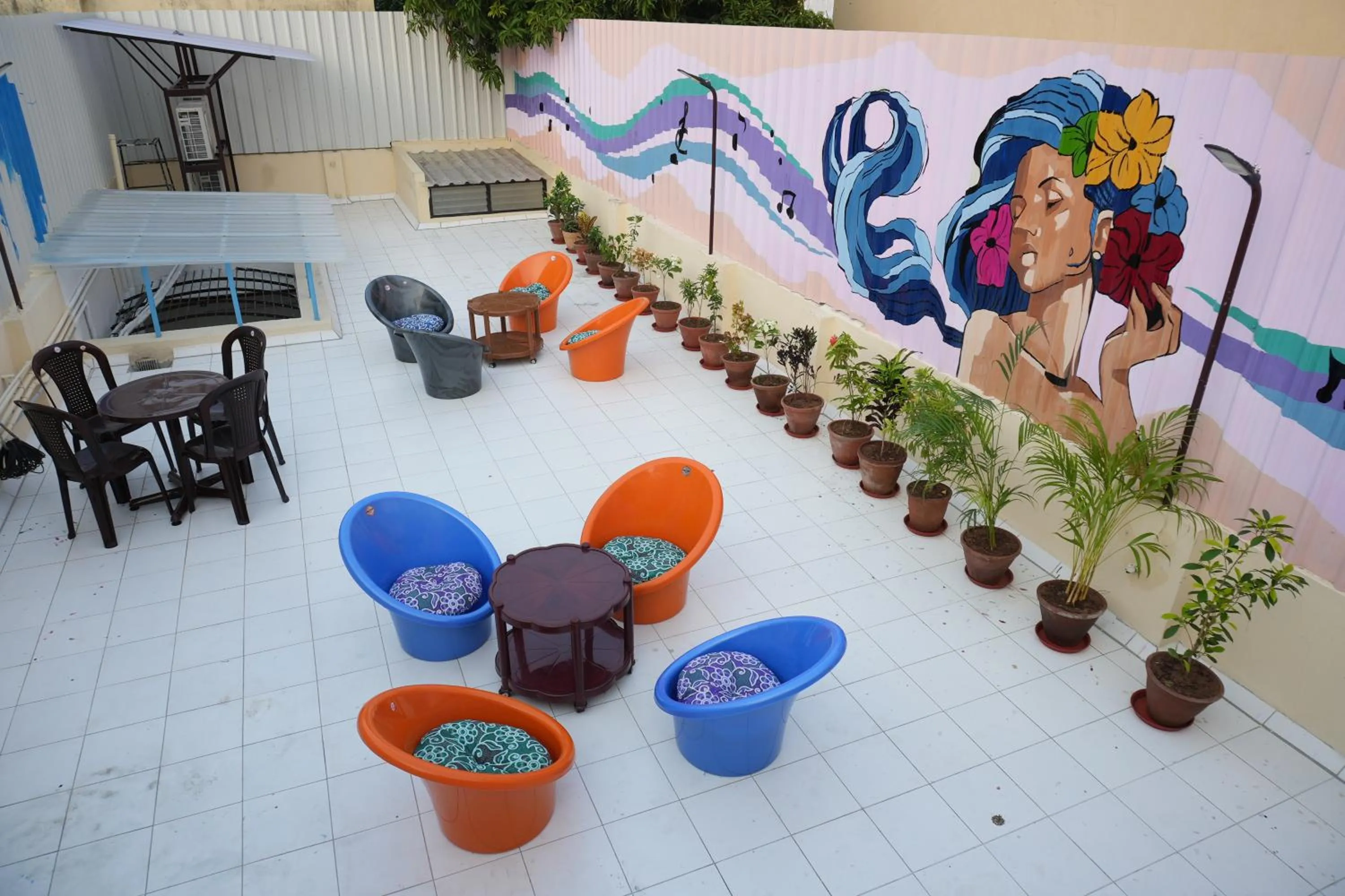 Balcony/Terrace in Bay Stays near white town