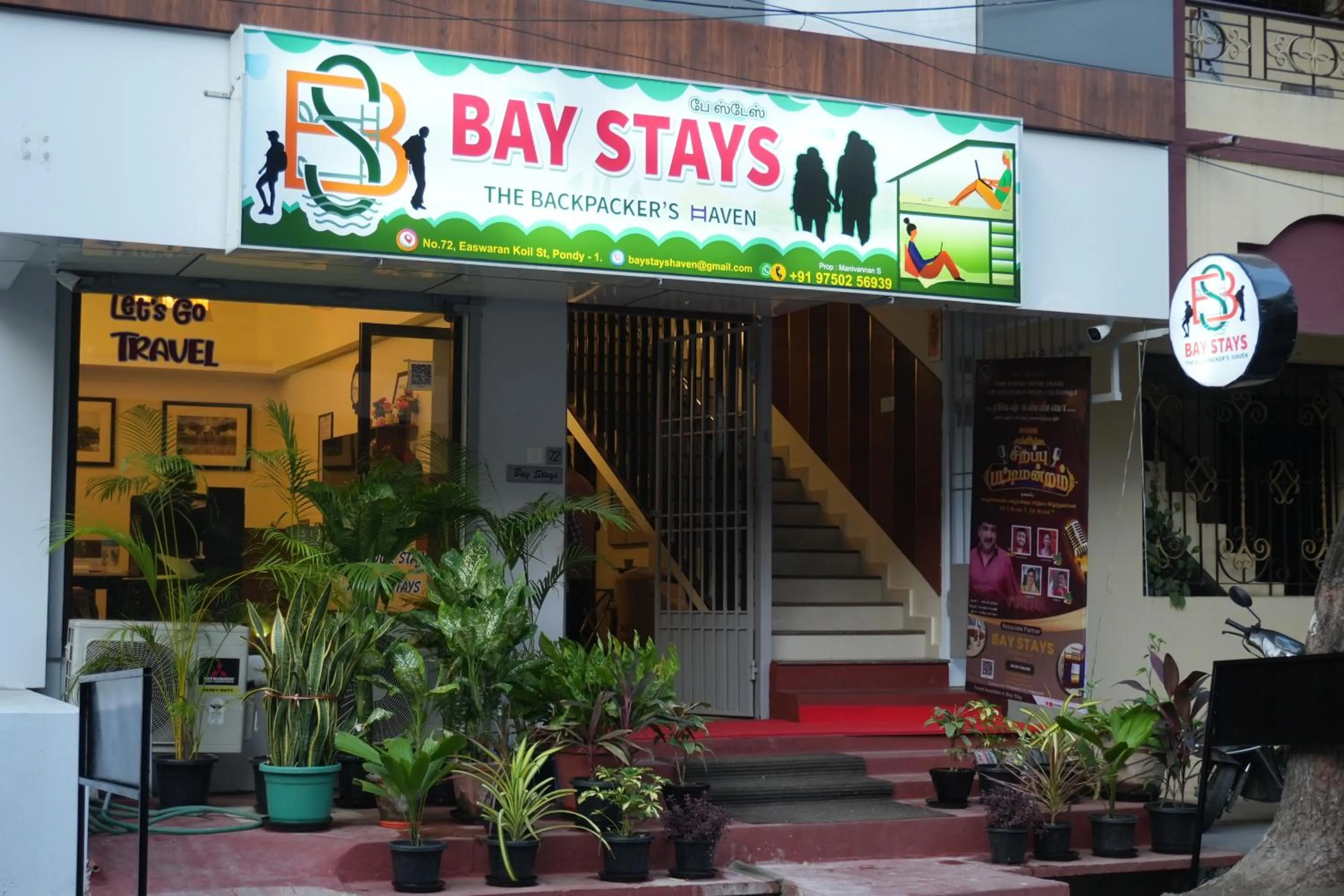 Facade/entrance in Bay Stays near white town