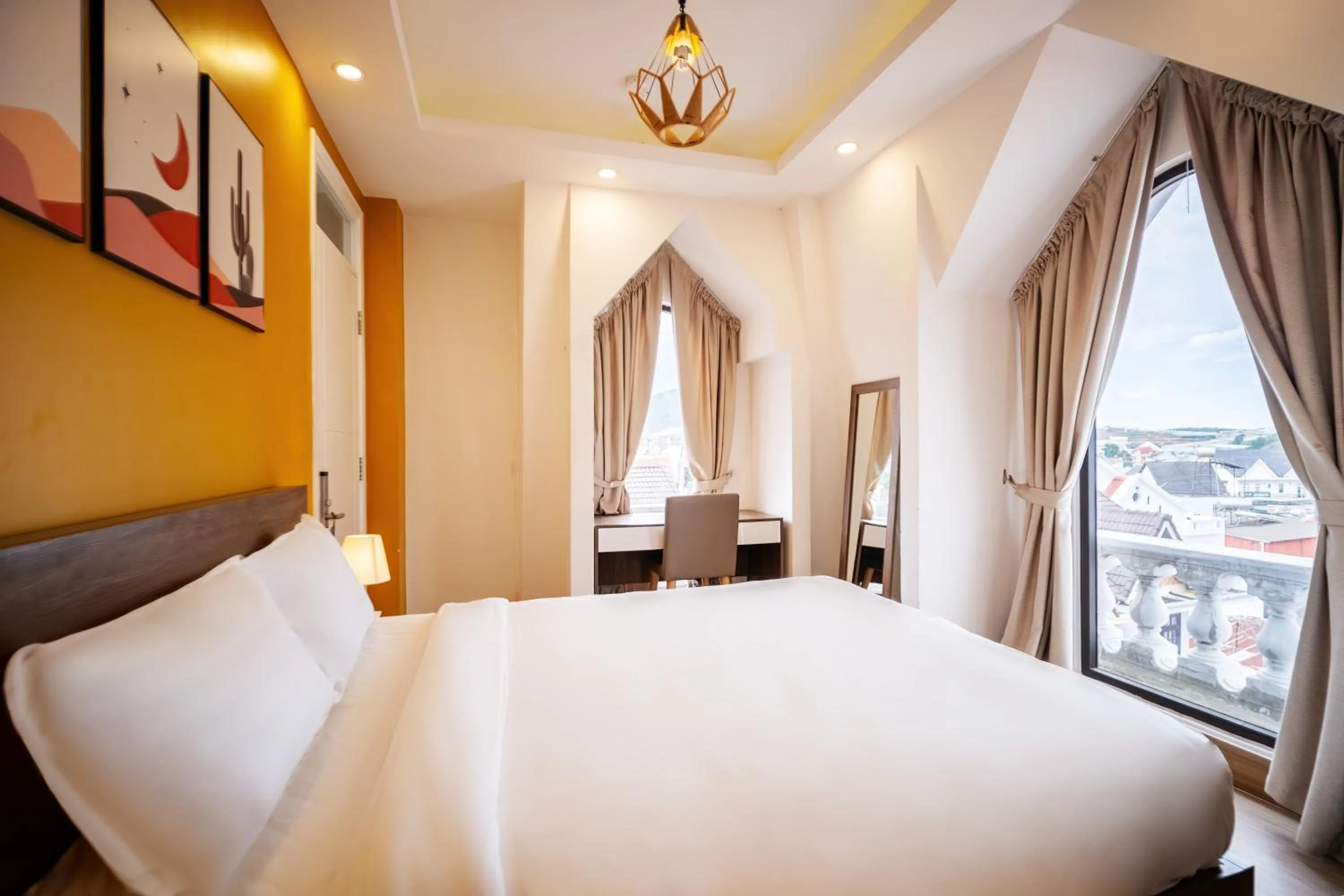 Bed in Dalat Blanc Hotel 2
