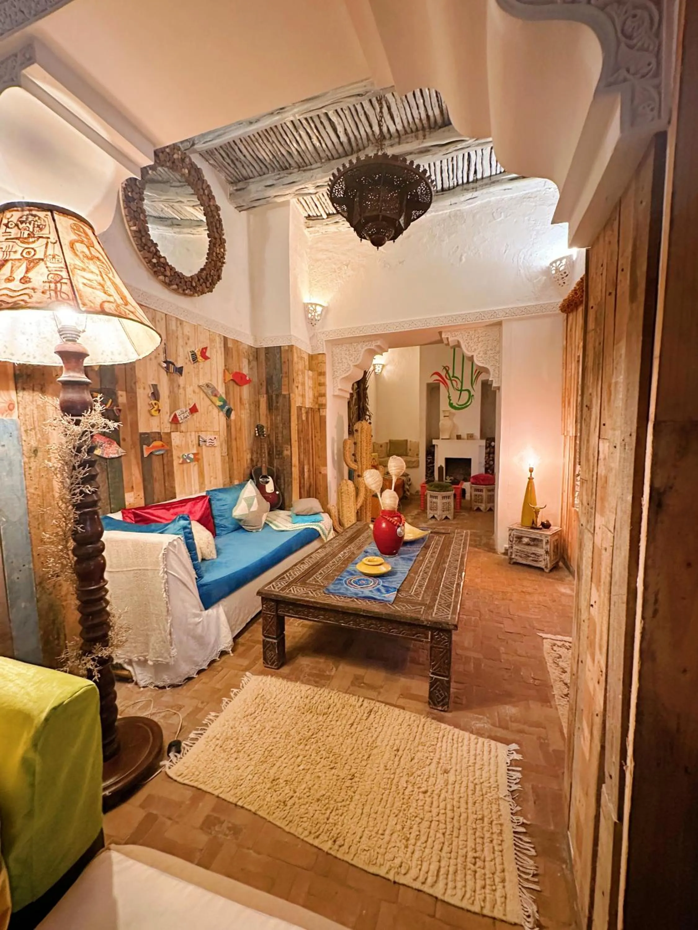 Living room, Bed in Les Terrasses d'Essaouira - Yoga Studio
