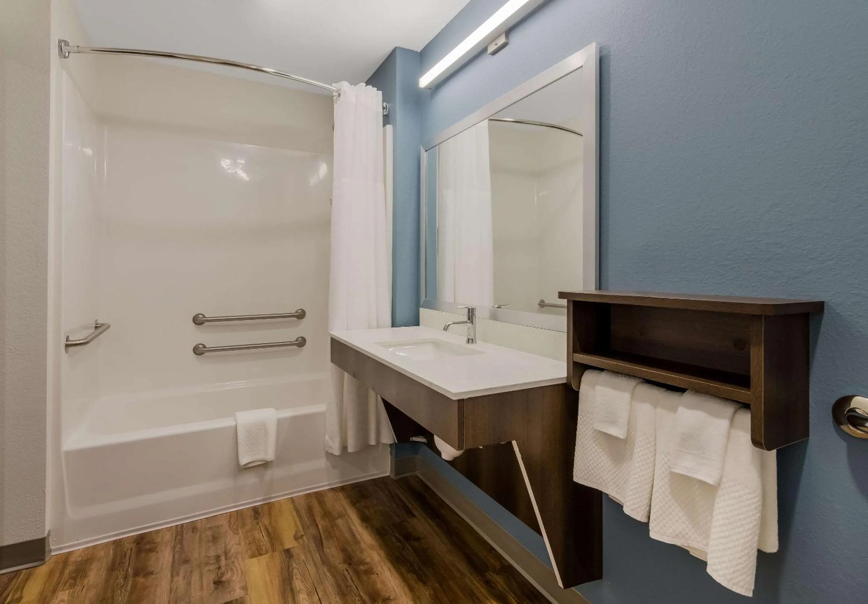 Bathroom in WoodSpring Suites Roanoke
