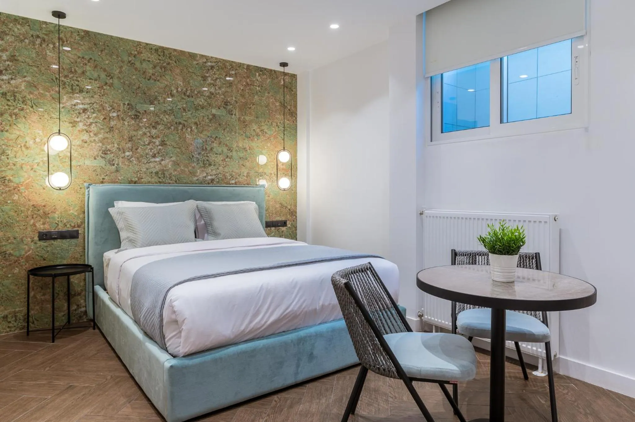 Bed in Phaedrus Living Luxury Studio Kolonaki Tsakalof