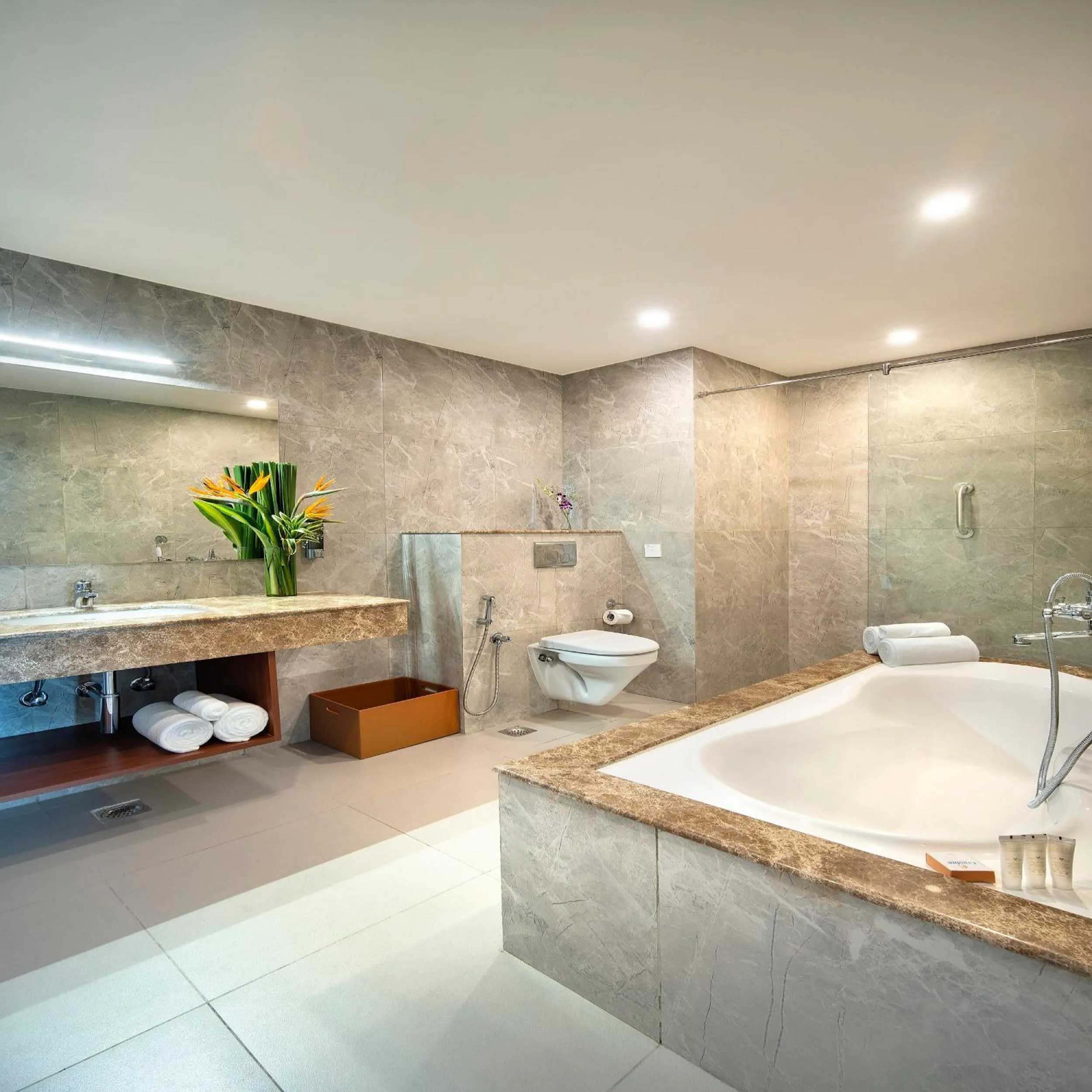 Bathroom in ExpoInn Suites and Convention