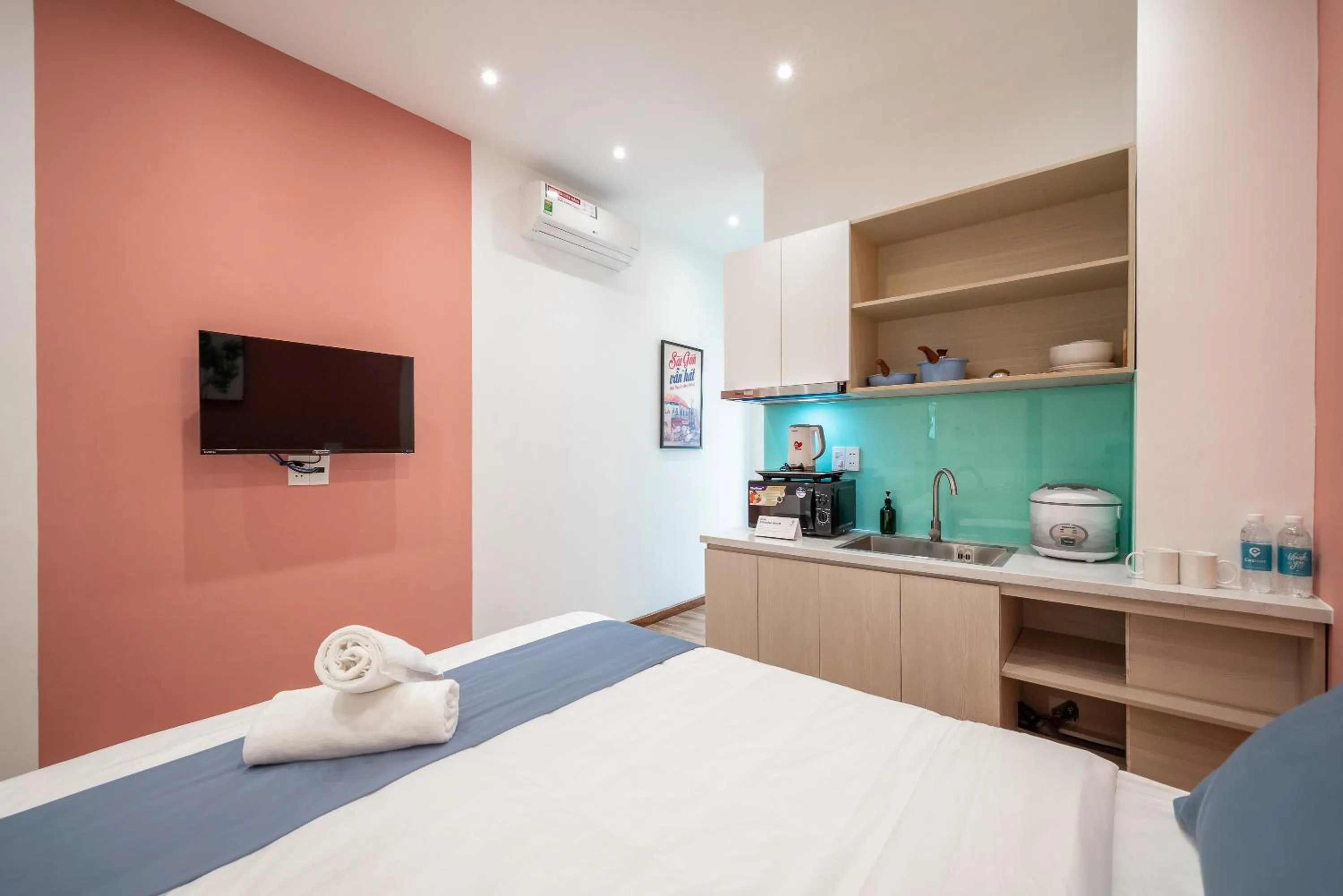 Bed in Cozrum Homes - Winter Corner