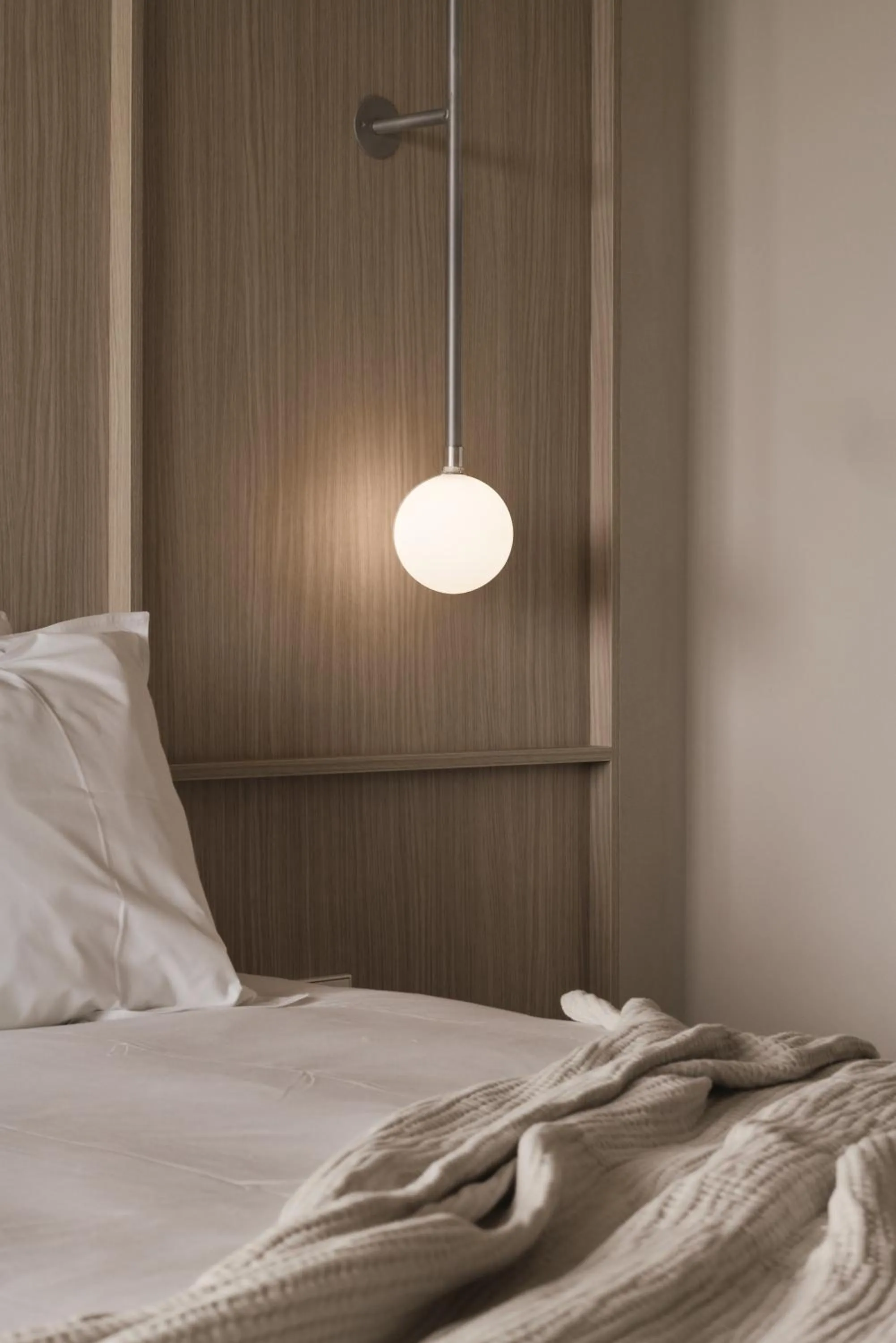 Decorative detail, Bed in Enso District Hotel