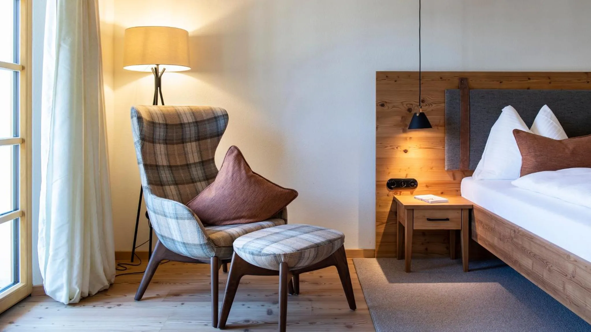 Seating area, Bed in Hotel Grünerhof