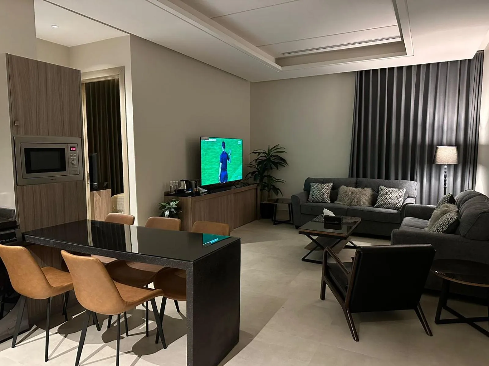 Communal lounge/ TV room in Land Walk Hotel Al Taawun Riyadh