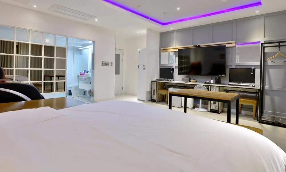 Bed in Hotel Yeogieutte Dongdaegu