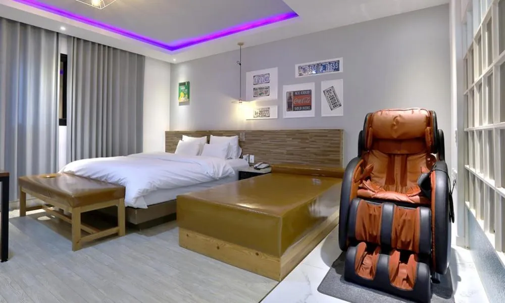 Bed in Hotel Yeogieutte Dongdaegu