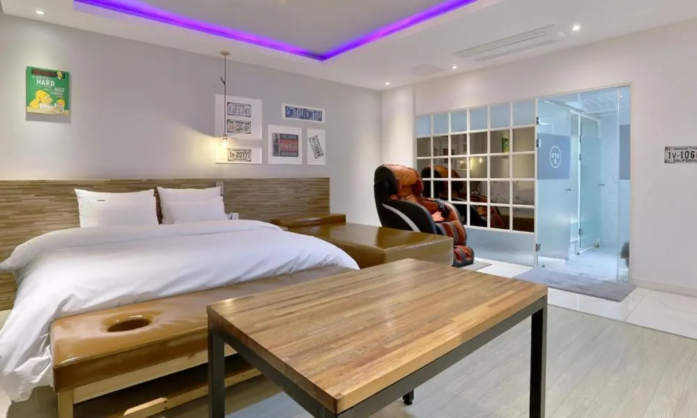 Bed in Hotel Yeogieutte Dongdaegu