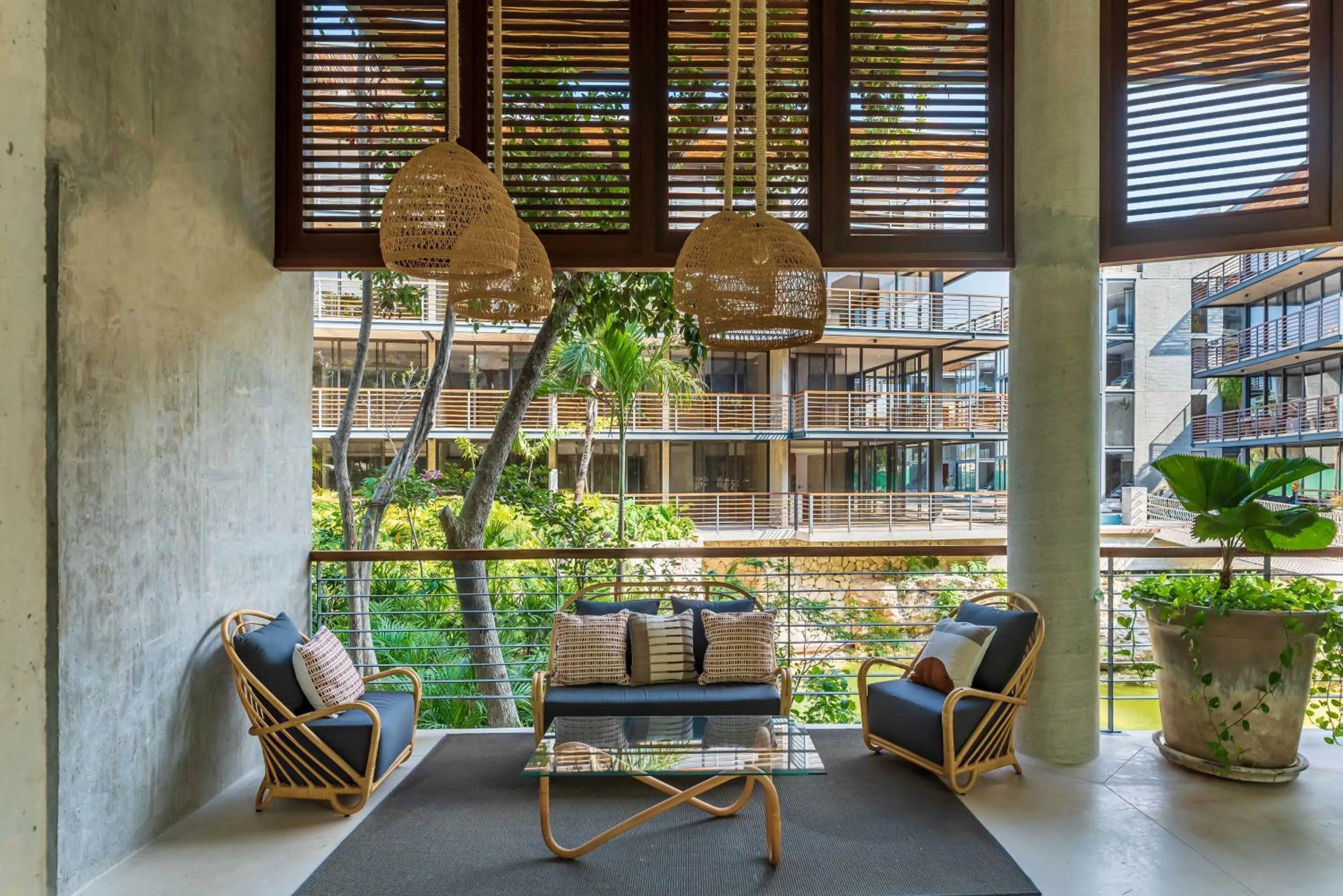 Seating area in Incredible 1BR Swim Up with Private Cenote and Big Gym