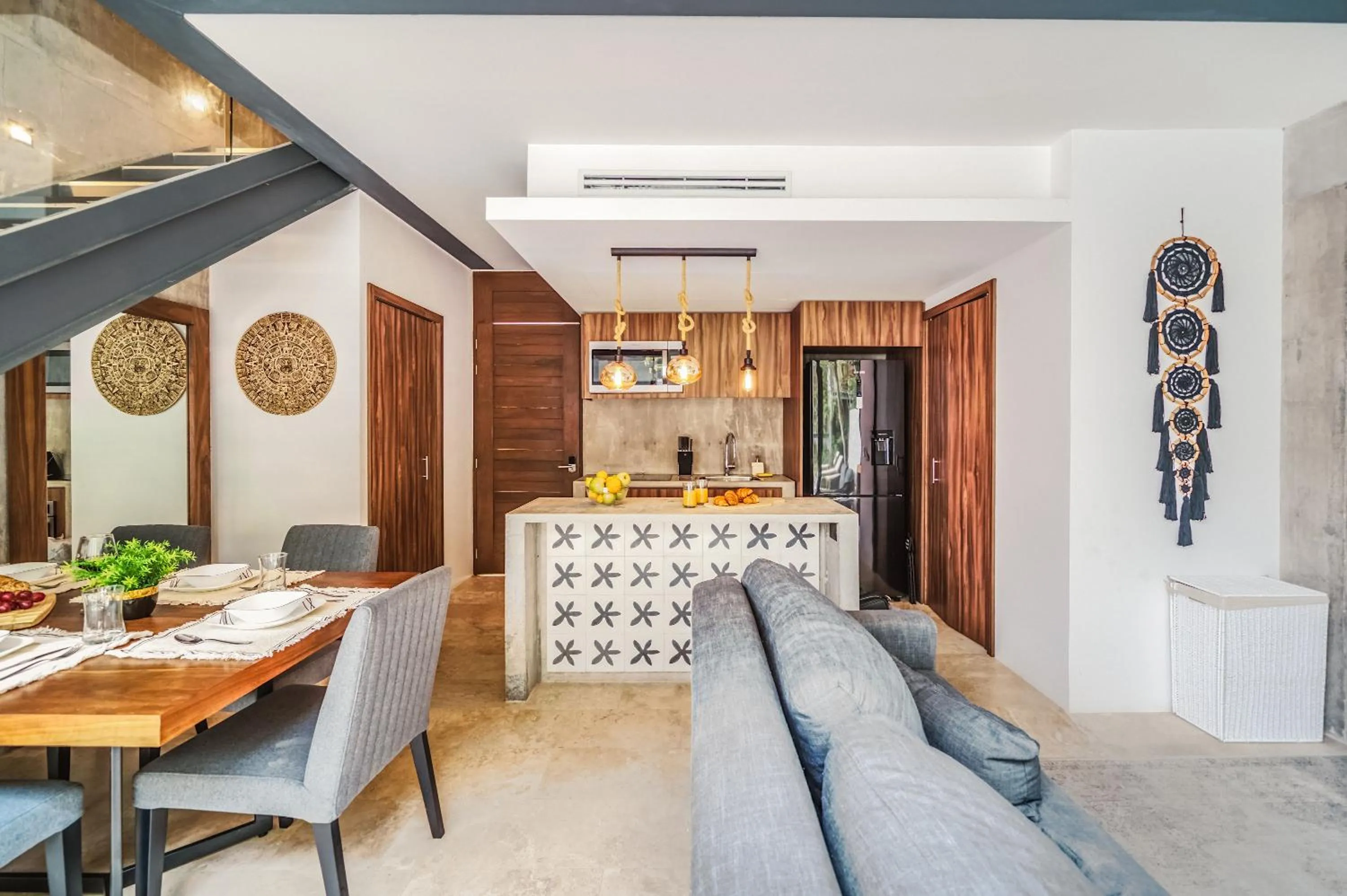 Kitchen or kitchenette in Incredible 1BR Swim Up with Private Cenote and Big Gym