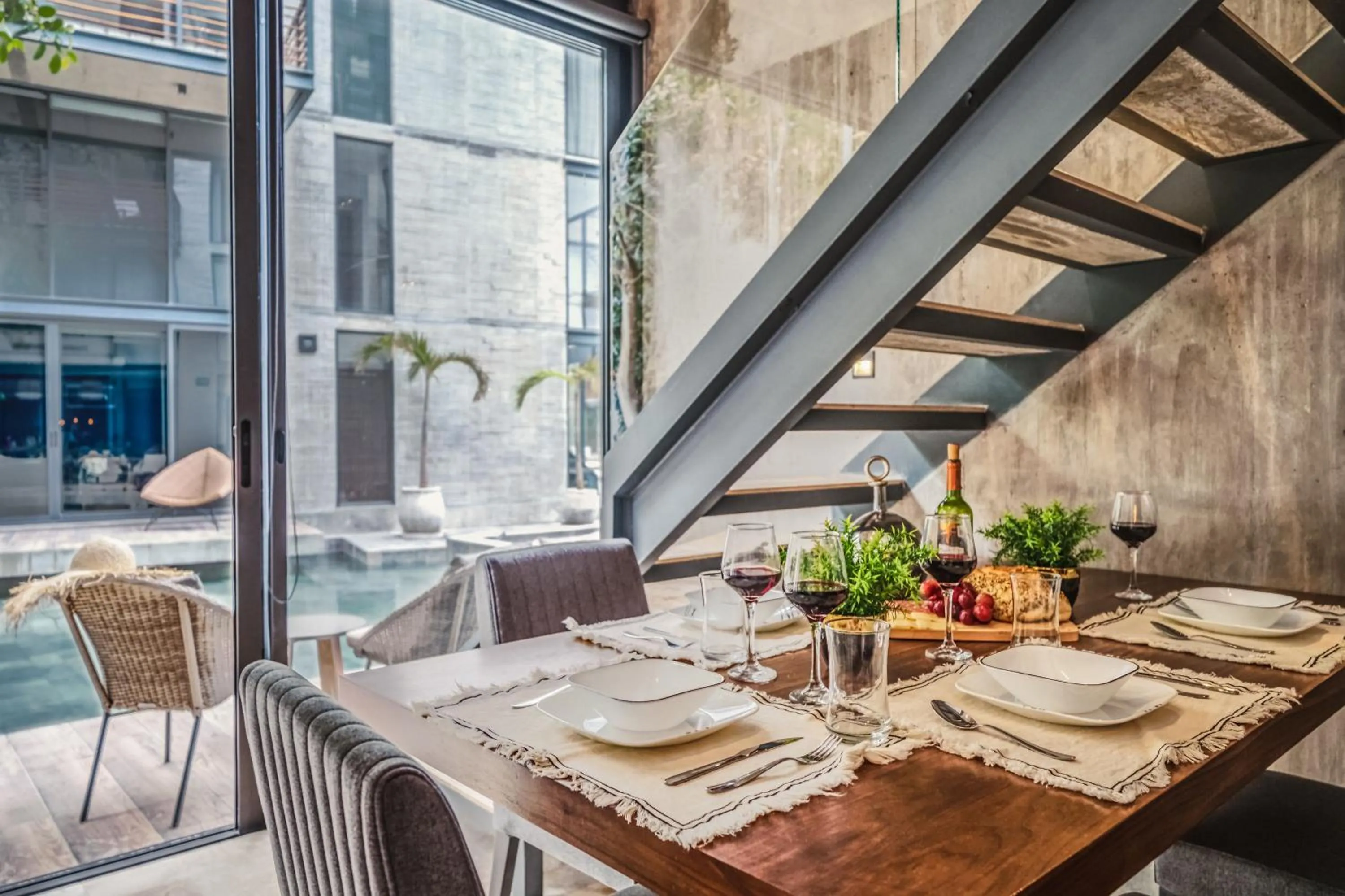 Dining area in Incredible 1BR Swim Up with Private Cenote and Big Gym