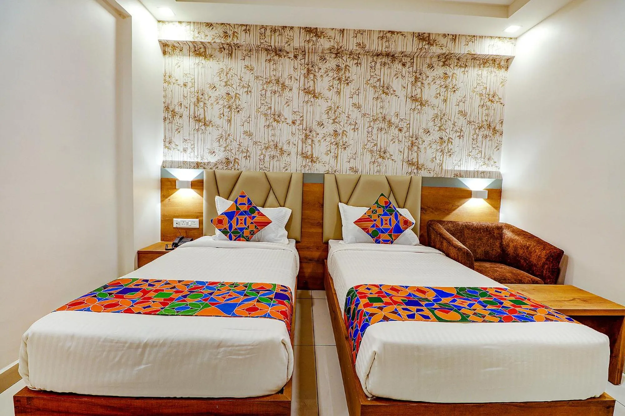 Bed in FabHotel Rotano Grand Marathahalli