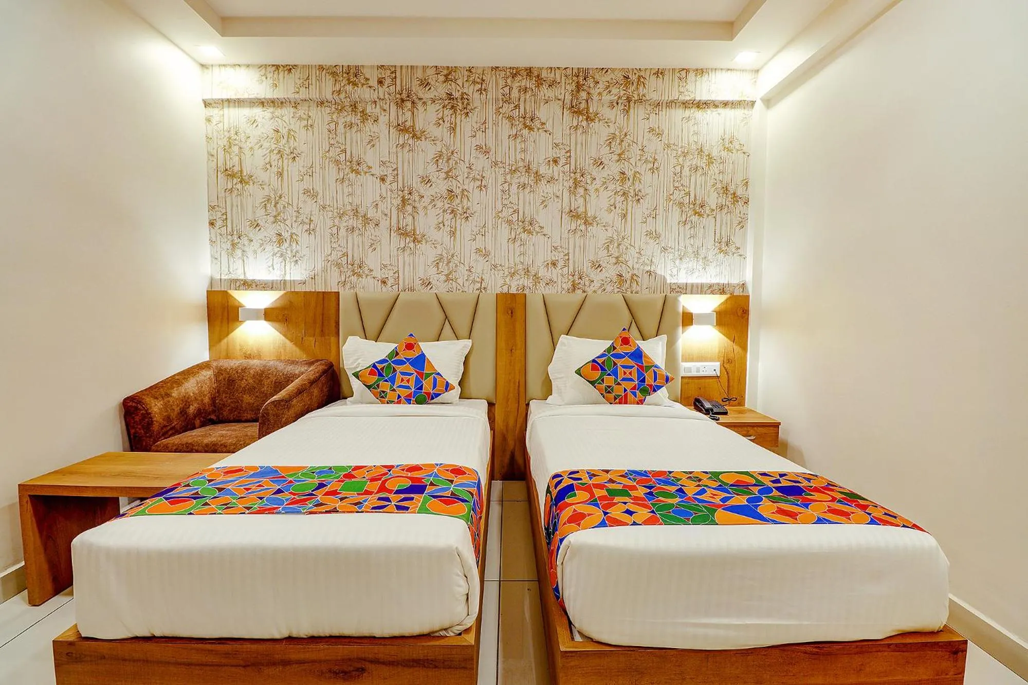 Bed in FabHotel Rotano Grand Marathahalli
