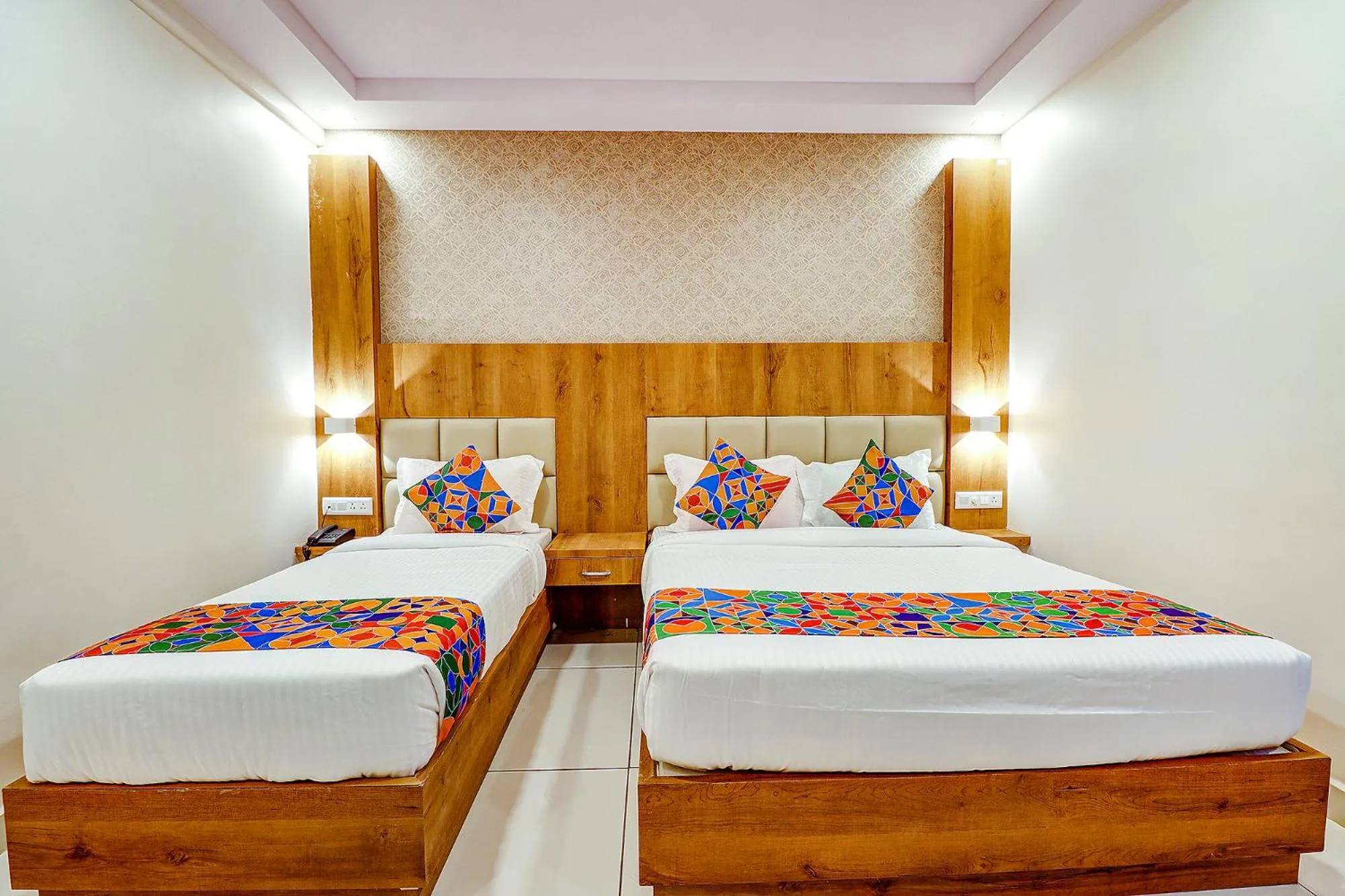 Bed in FabHotel Rotano Grand Marathahalli