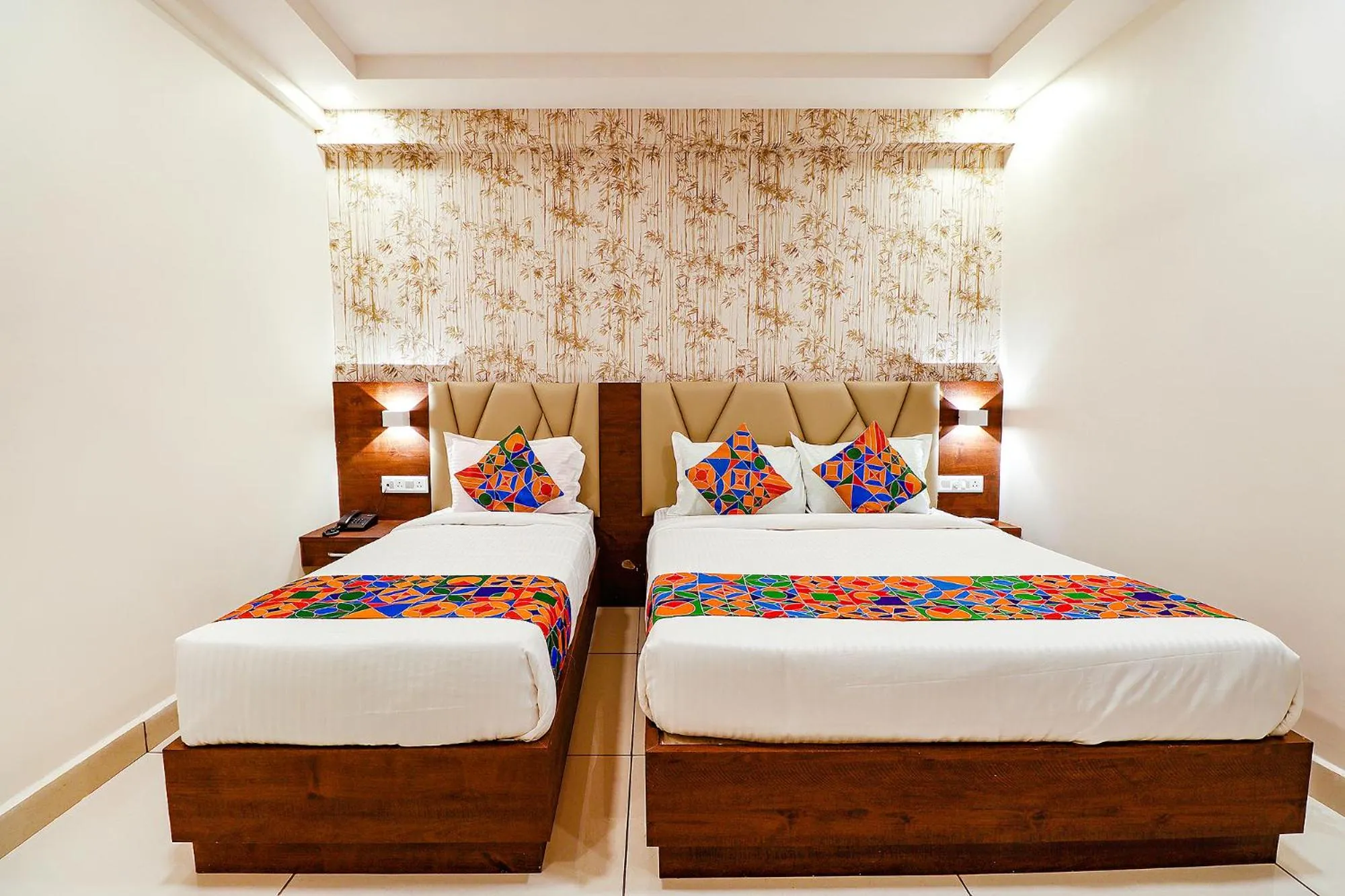 Bed in FabHotel Rotano Grand Marathahalli