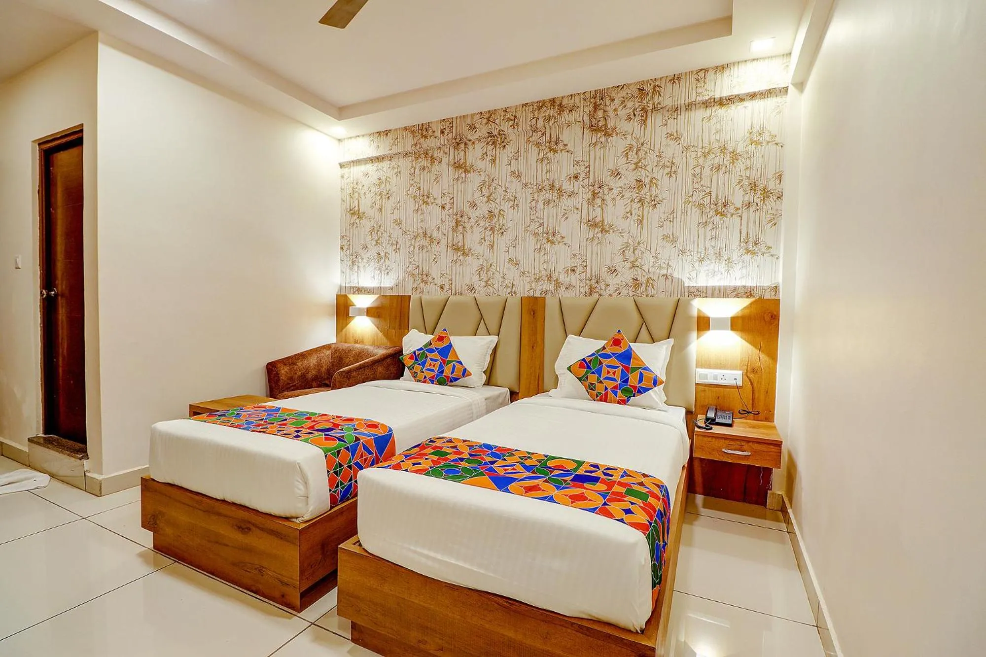Bed in FabHotel Rotano Grand Marathahalli