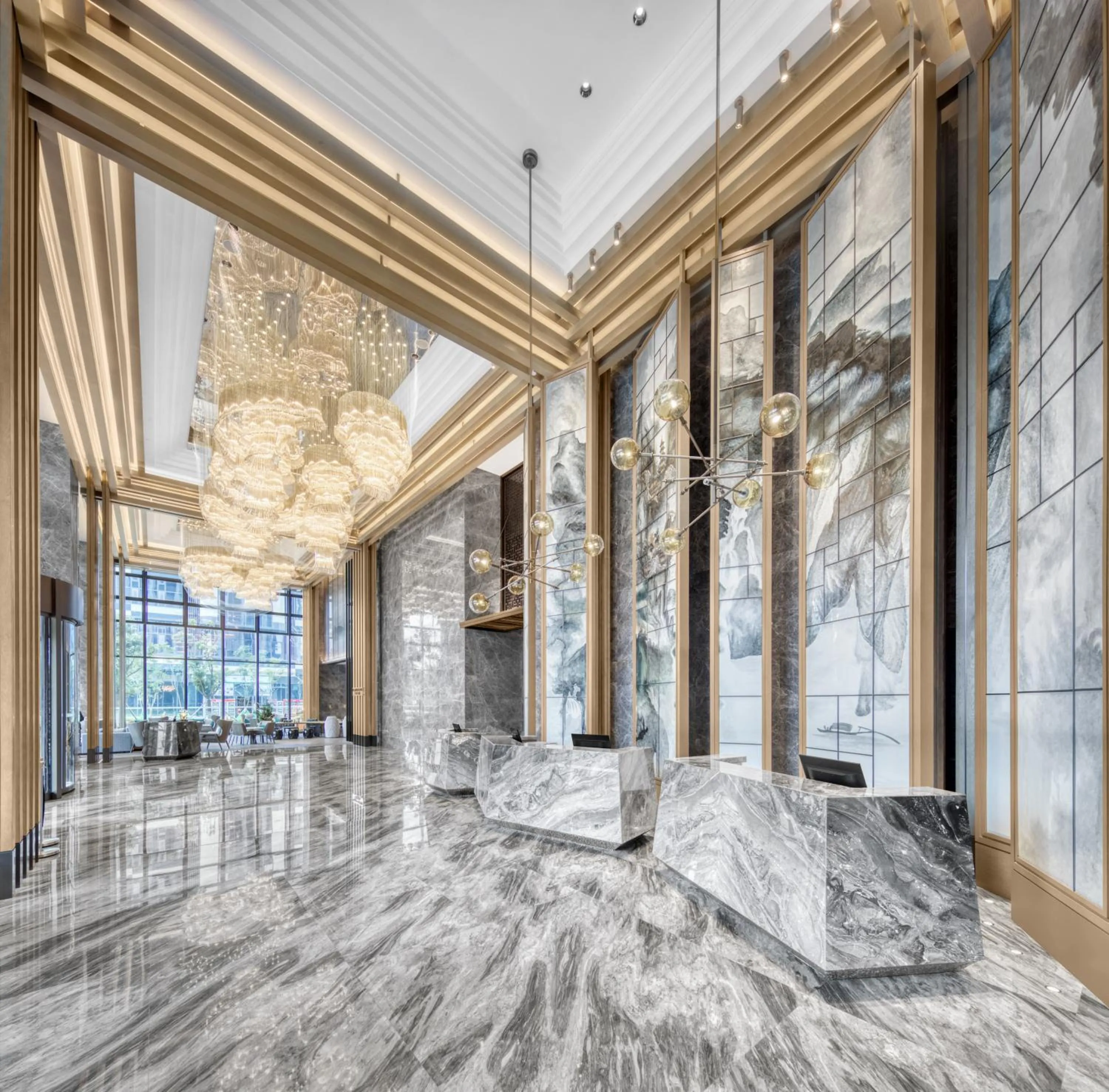 Lobby or reception, Bed in Wanda Realm Kunming