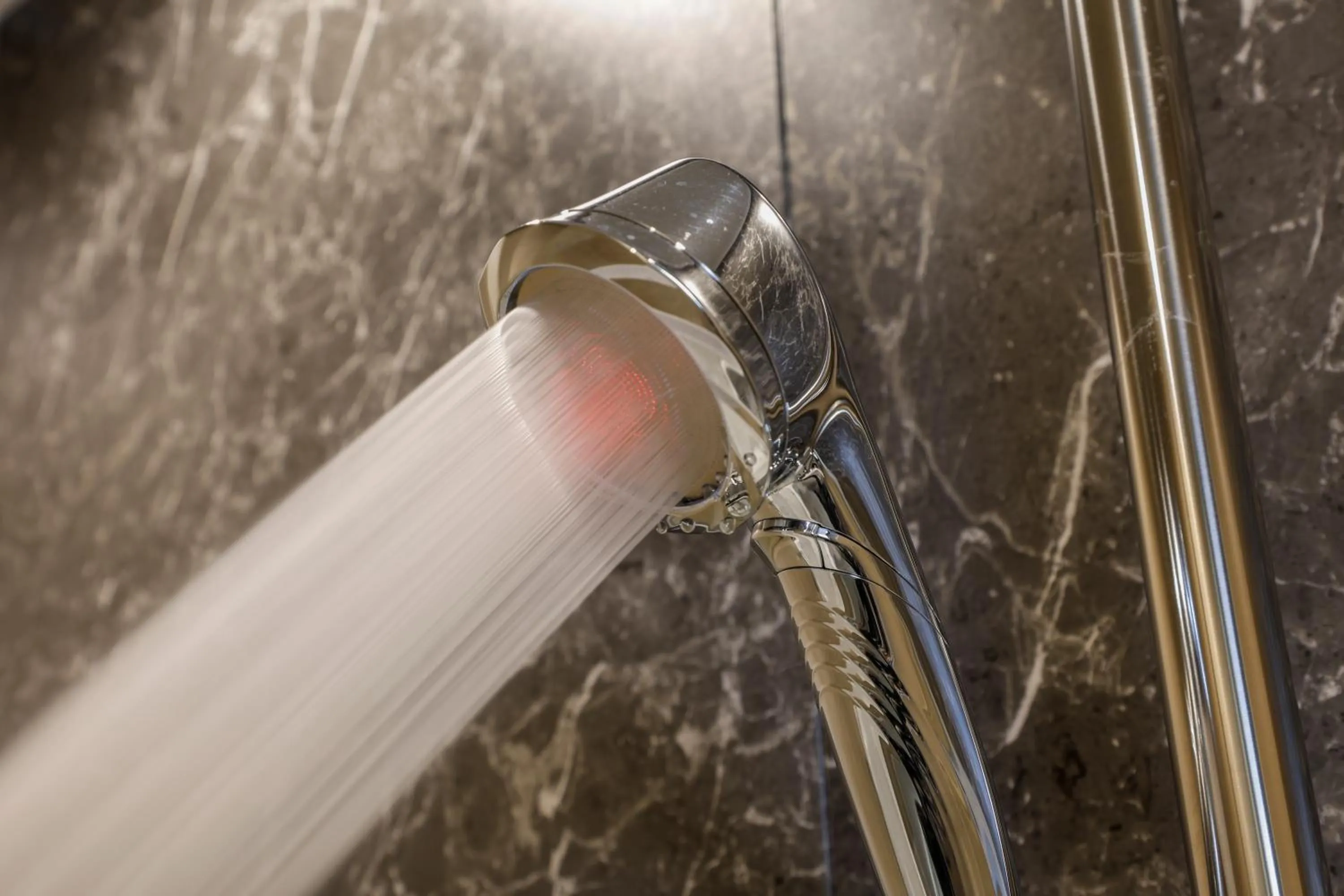 Shower in Hotel Seiryu Japanese Spa inn with spectacular view in Osaka