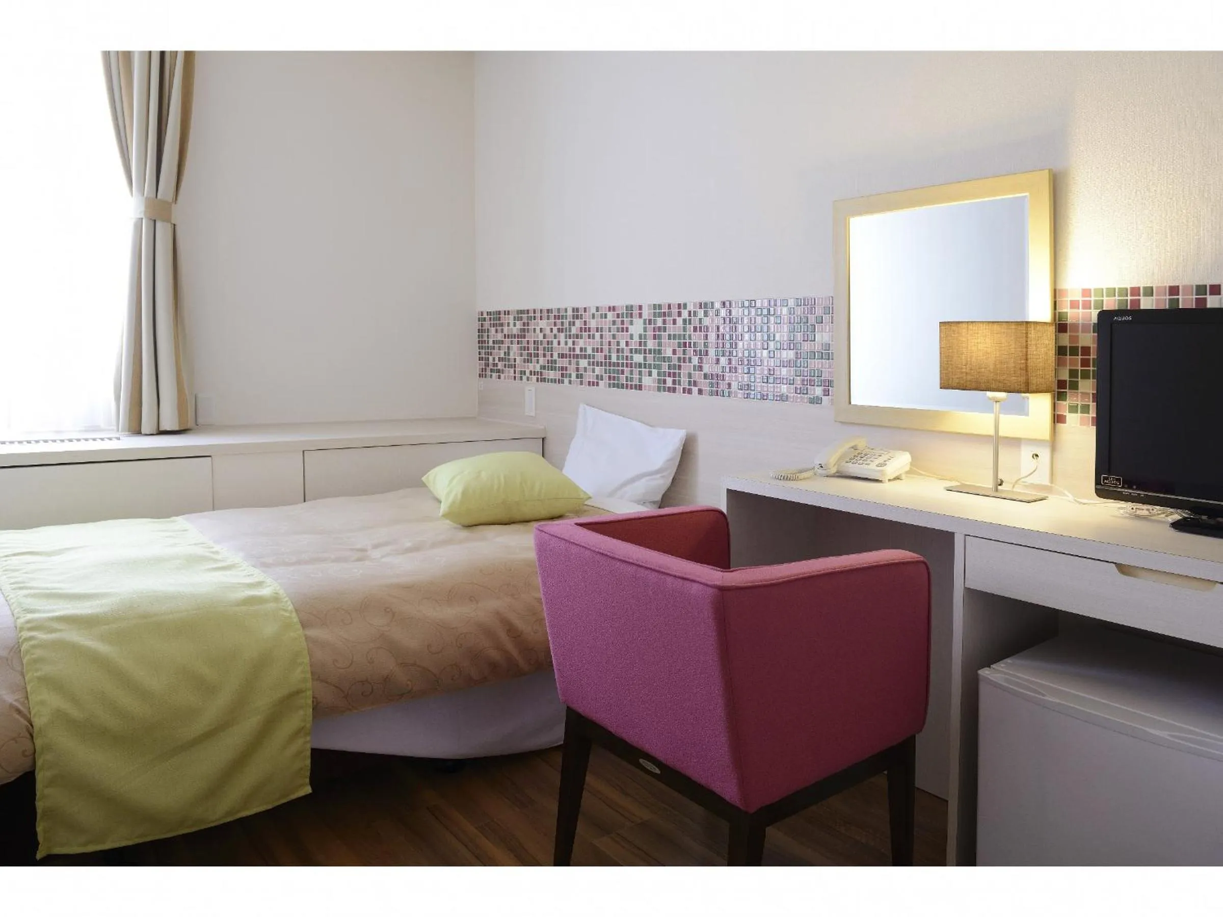 Bed in Hotel Seiryu Japanese Spa inn with spectacular view in Osaka