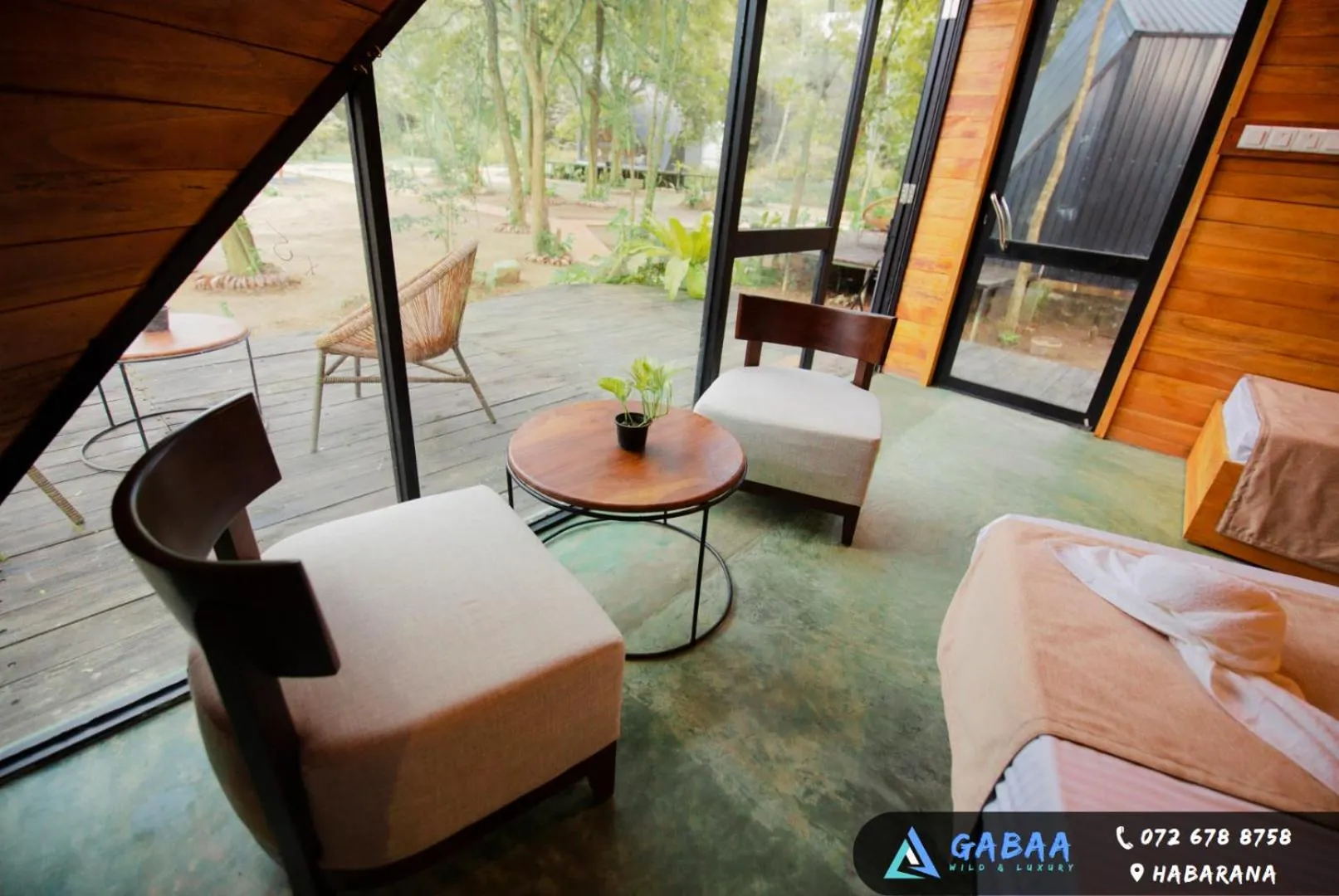 Seating area, Bed in Gabaa Resort & Spa - Habarana