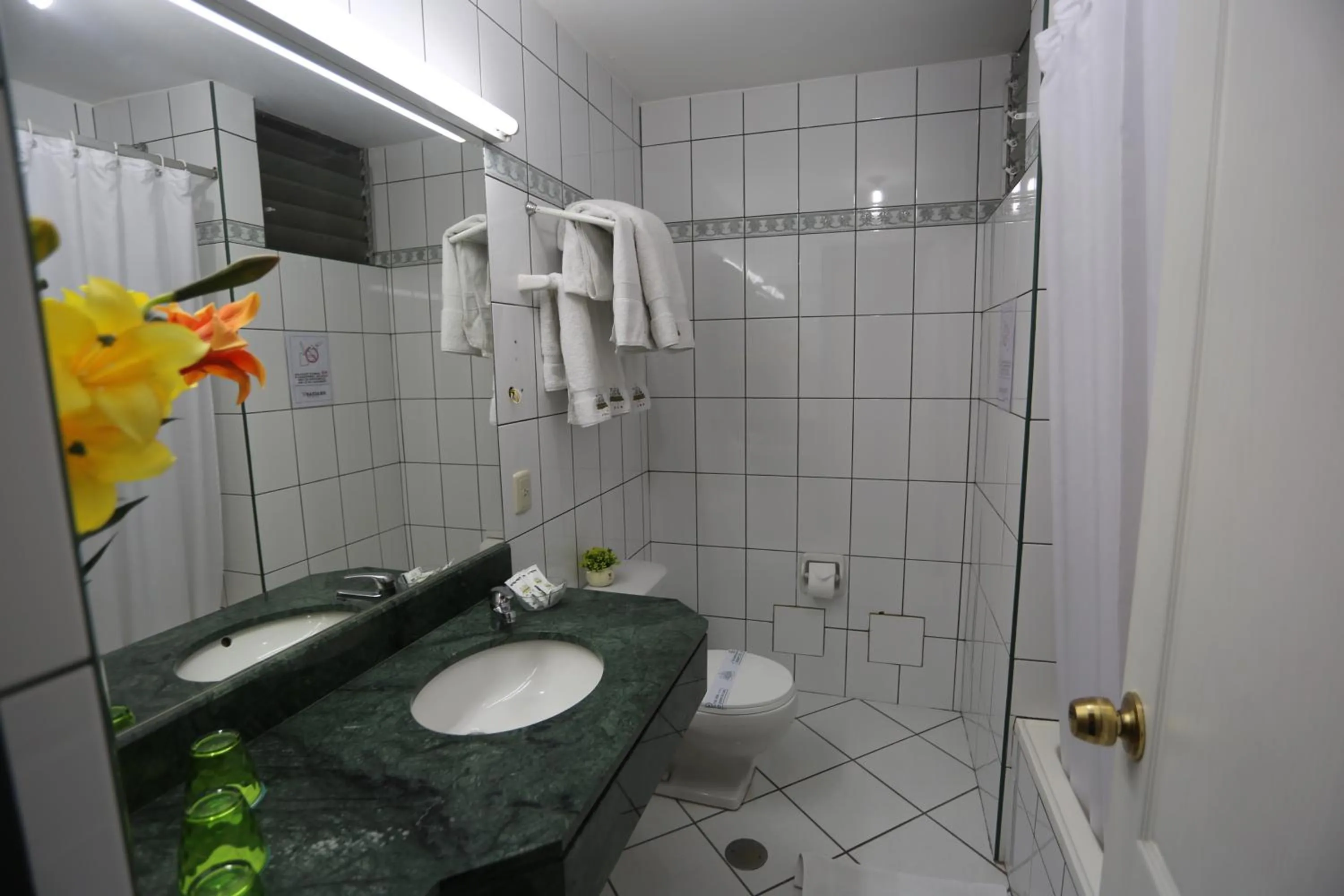 Bathroom in Plaza Mayor Hotel