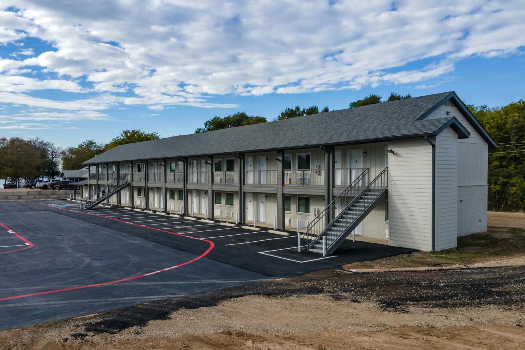 Property building in Extended Stay Gun Barrel City