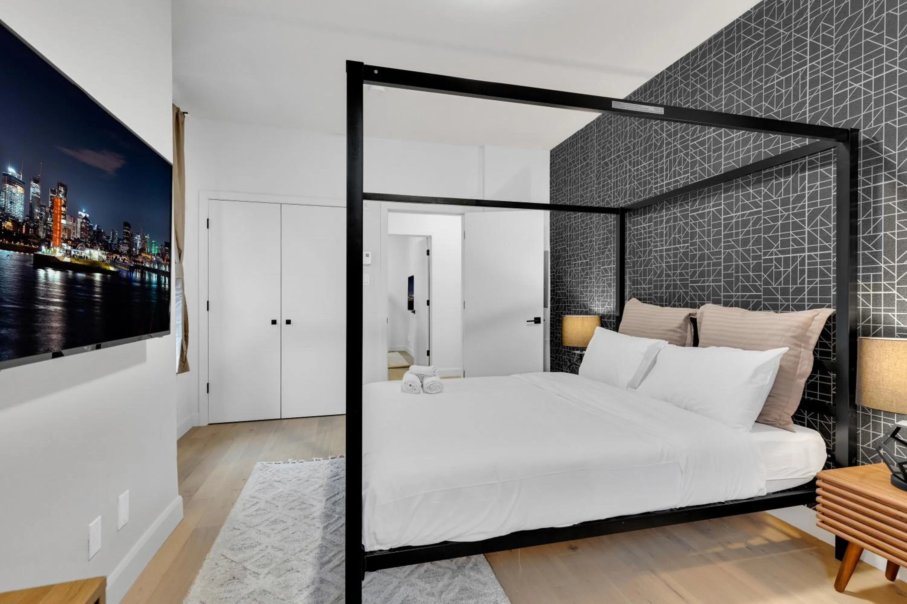 Bed in Deluxe Suites Downtown Montreal