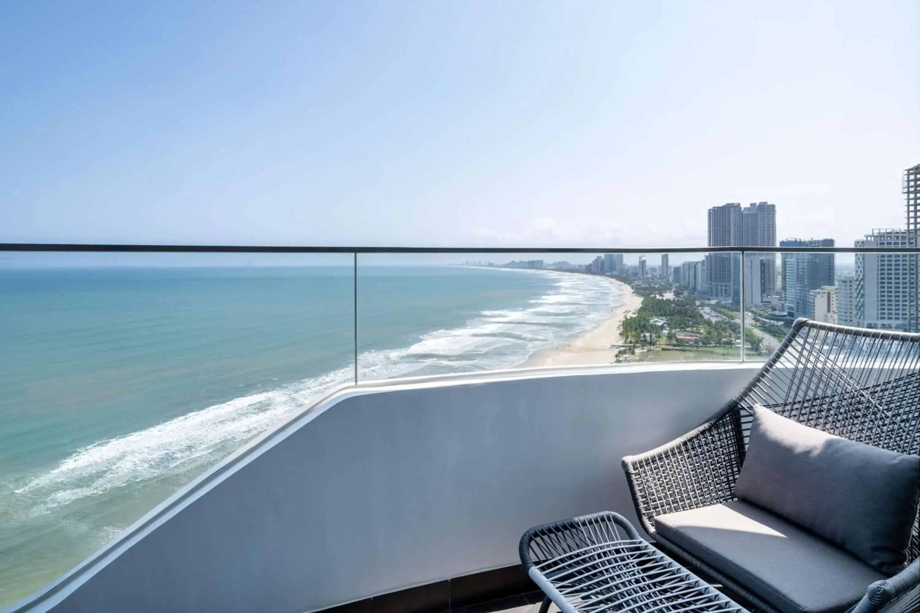 Panoramic Room with Ocean View and Balcony in Hilton Garden Inn Da Nang Panoramic Room with Ocean View and Balcony in Hilton Garden Inn Da Nang