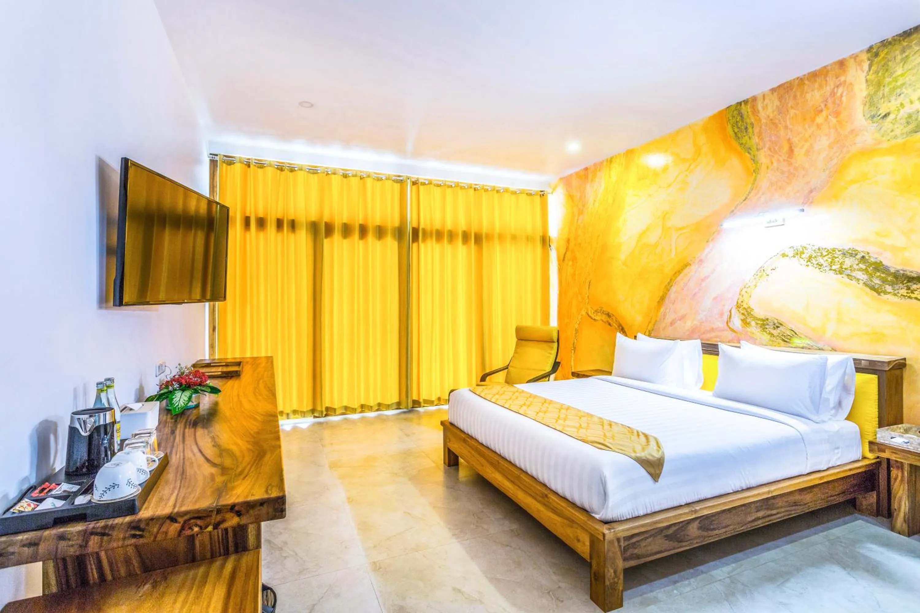 Bedroom, Bed in Pearl Sunset Resort - Sunset Moments, Adults Only