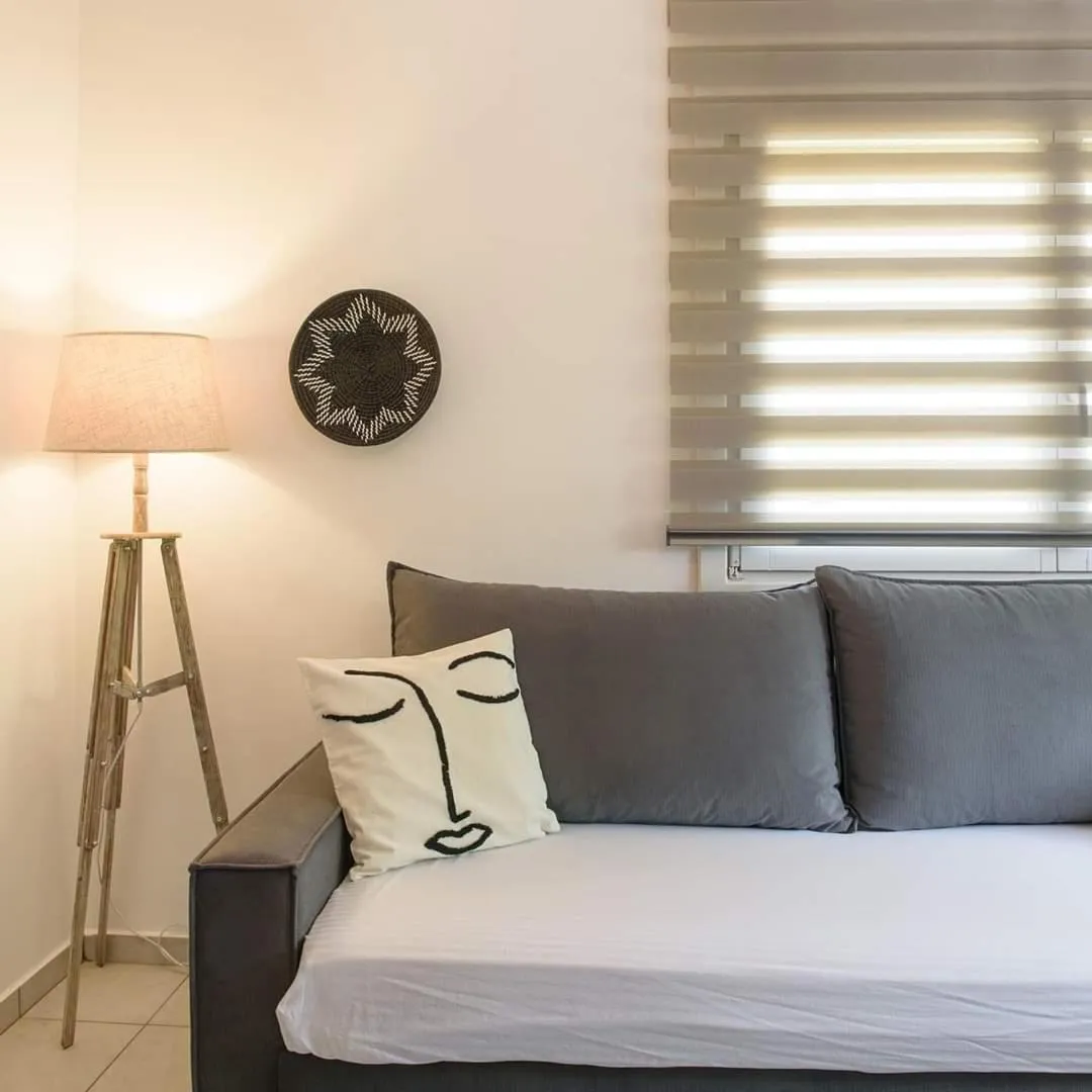 Living room, Bed in Hotel Papanikolaou