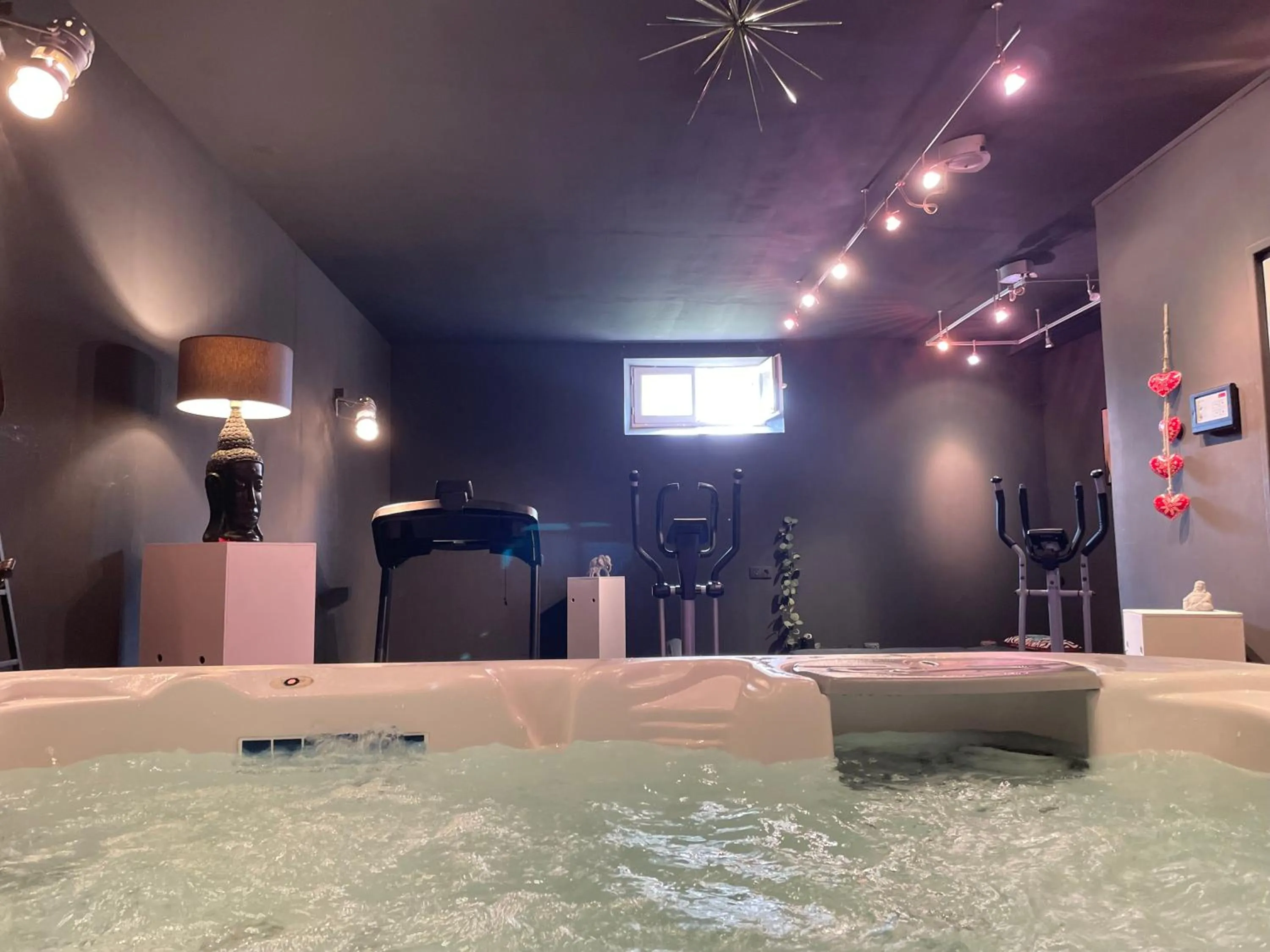 Hot Tub in Gîte à la campagne 1 chambre Les Grandes Maisons Espace jacuzzi hammam SPA