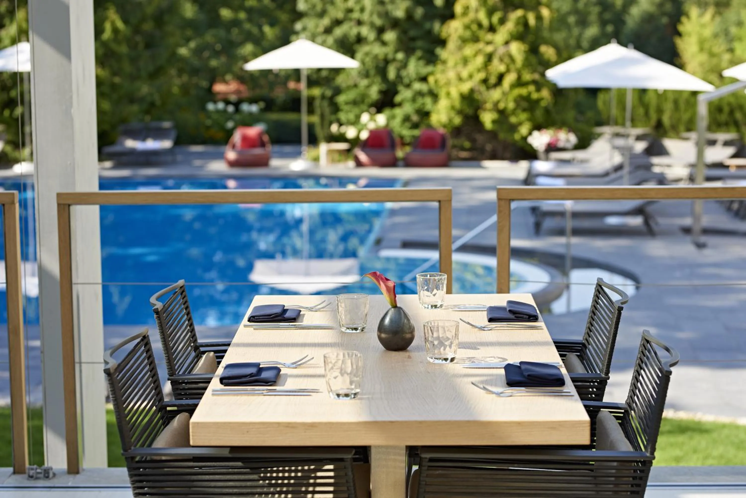 Pool view in Normafa Hotel & Retreat