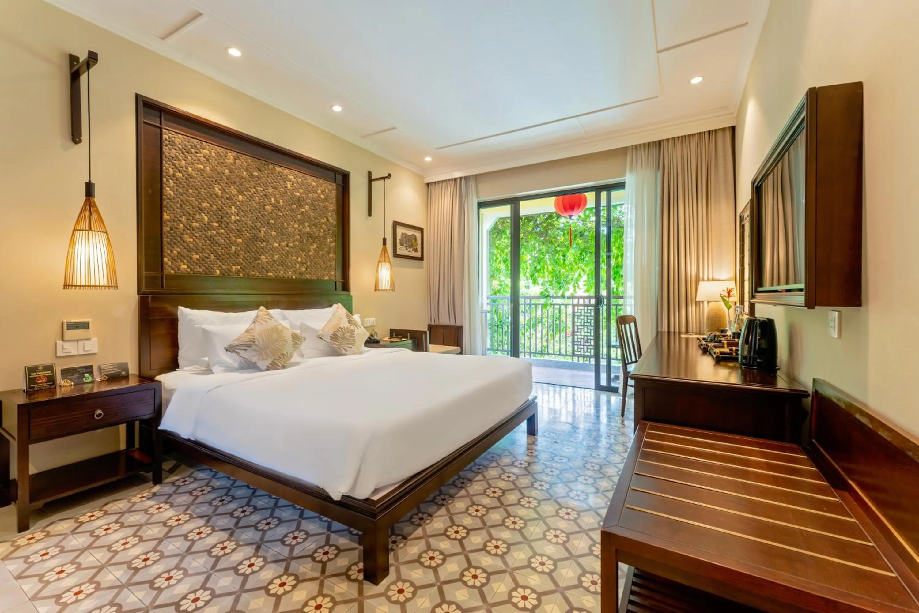 Bed in Ahoy Hoi An Boutique Resort & Spa