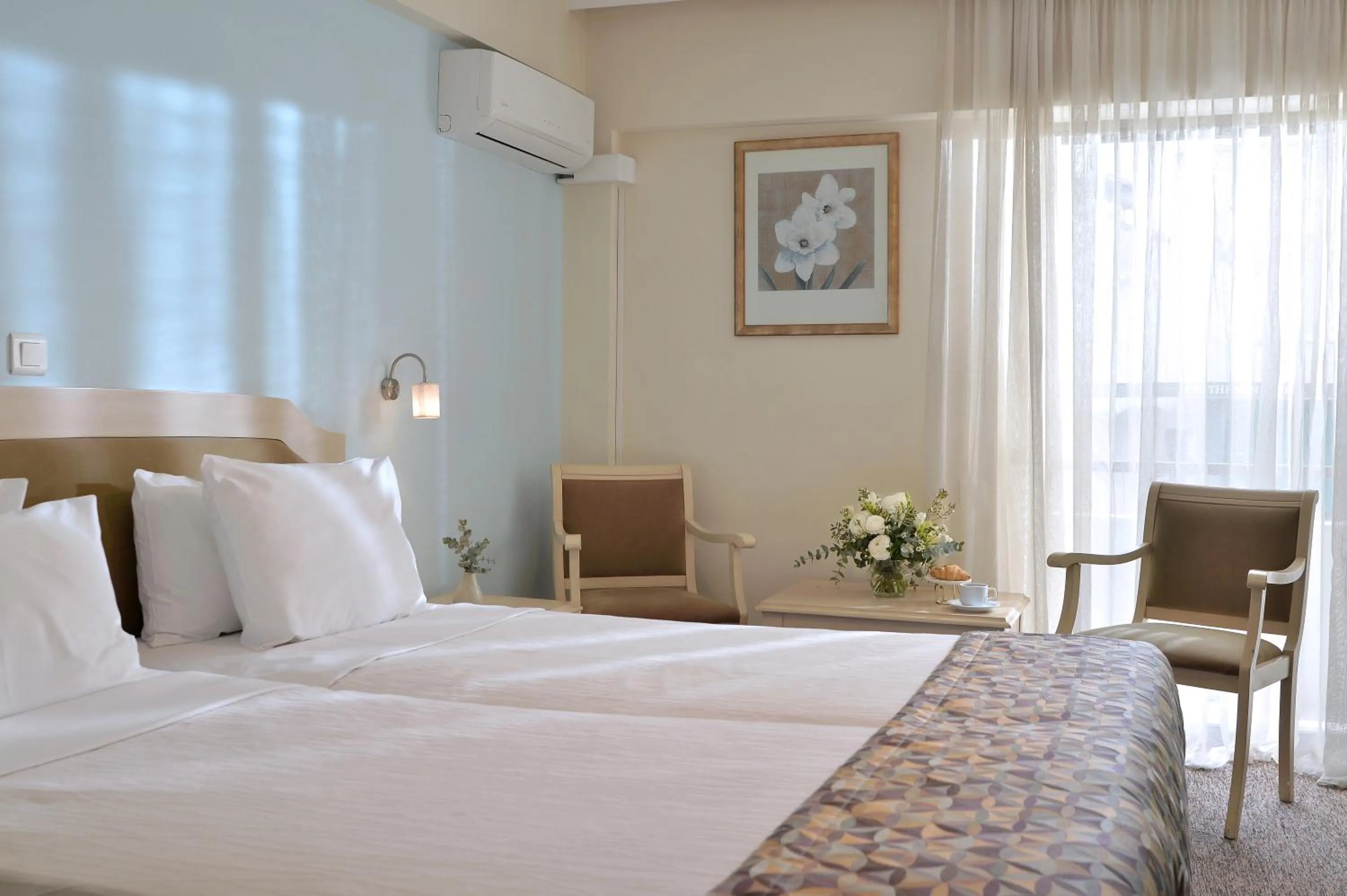 Bedroom, Bed in Airotel Parthenon