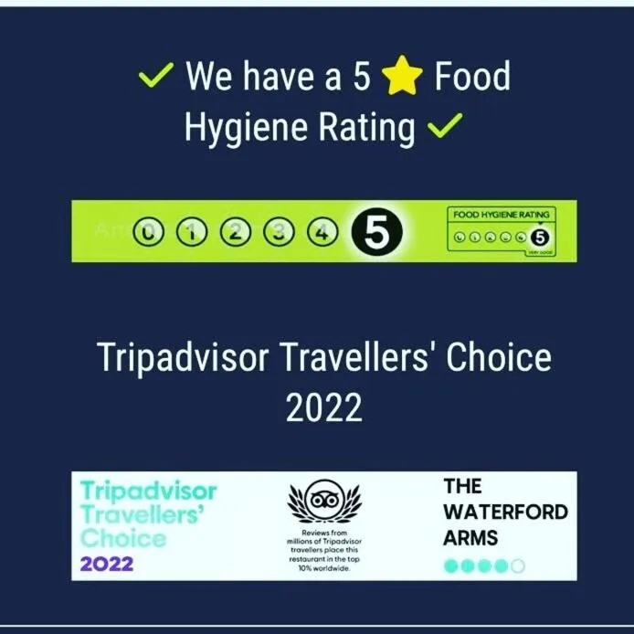 Food and drinks in The Waterford Arms