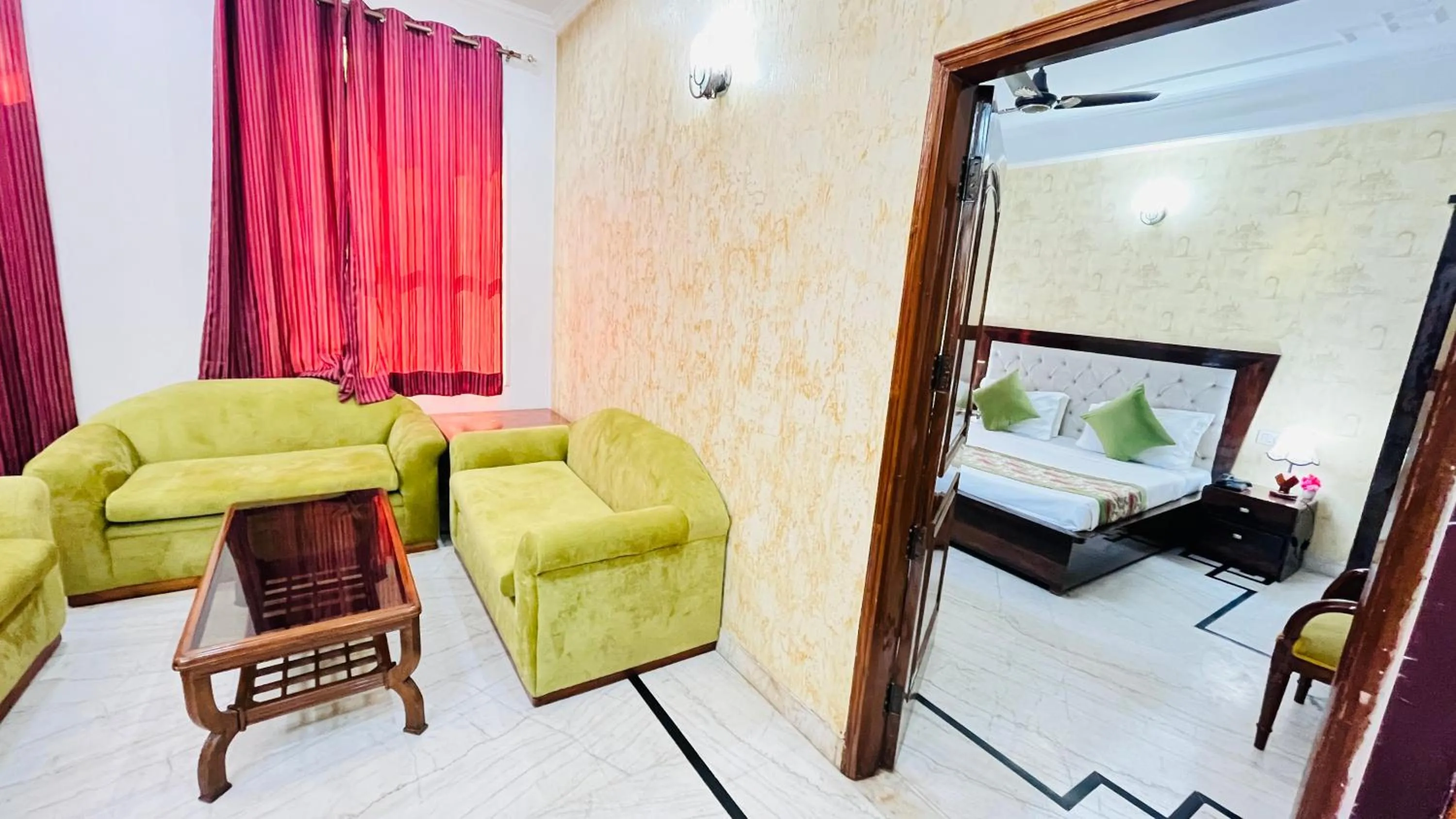 View (from property/room), Bed in Hotel Starline Sector 28