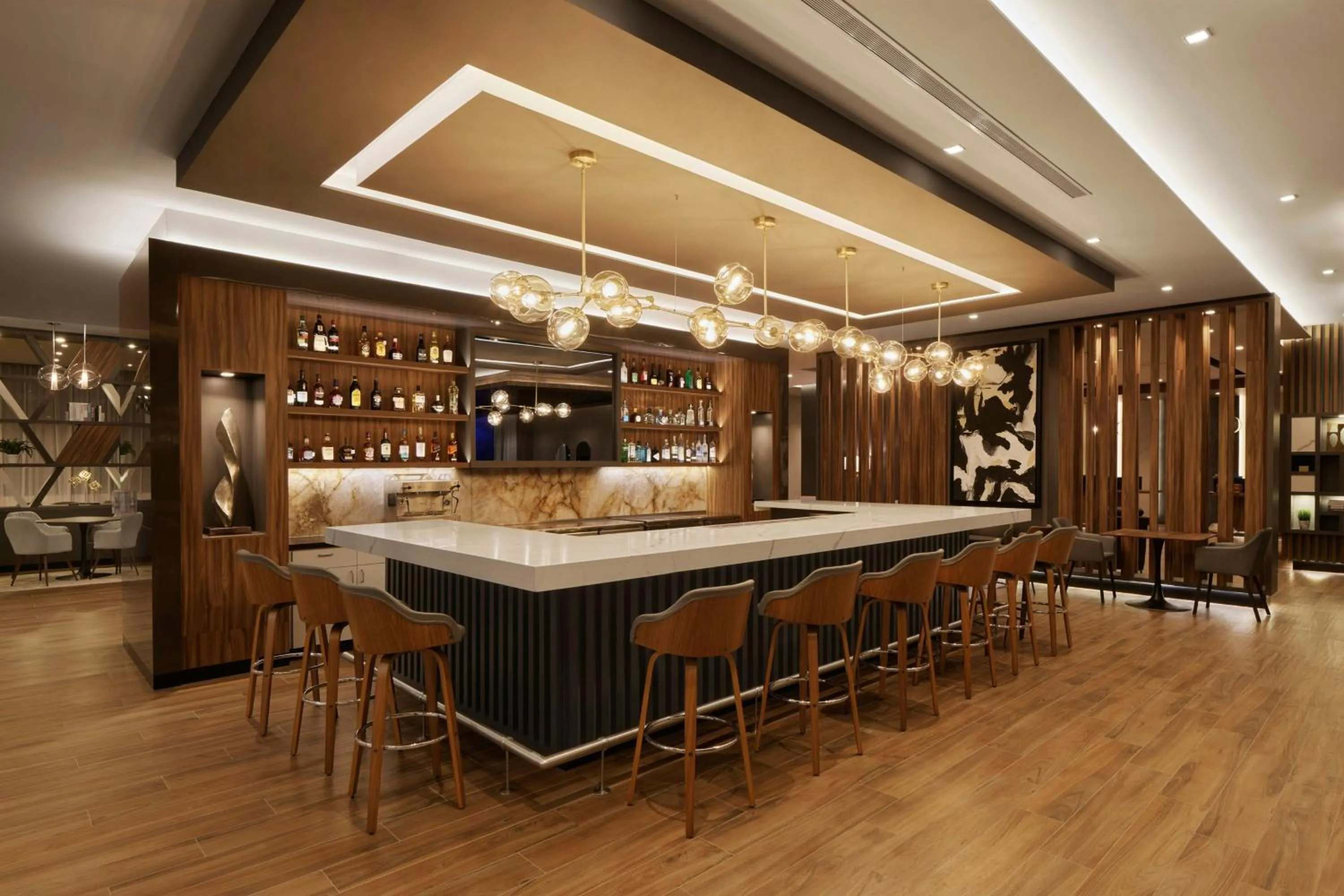 Lounge or bar in AC Hotel by Marriott Saltillo