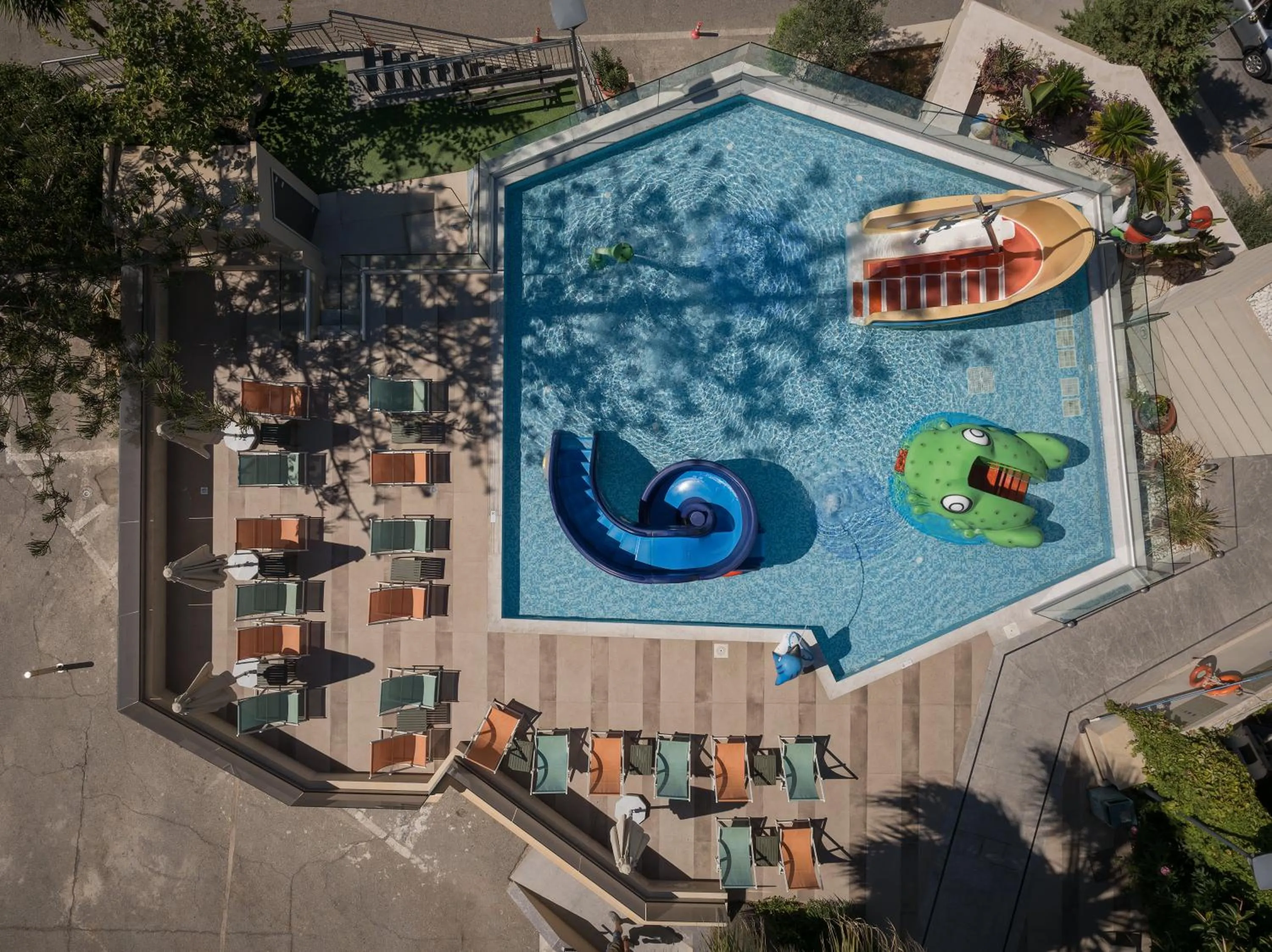 Aqua park in Minos Hotel