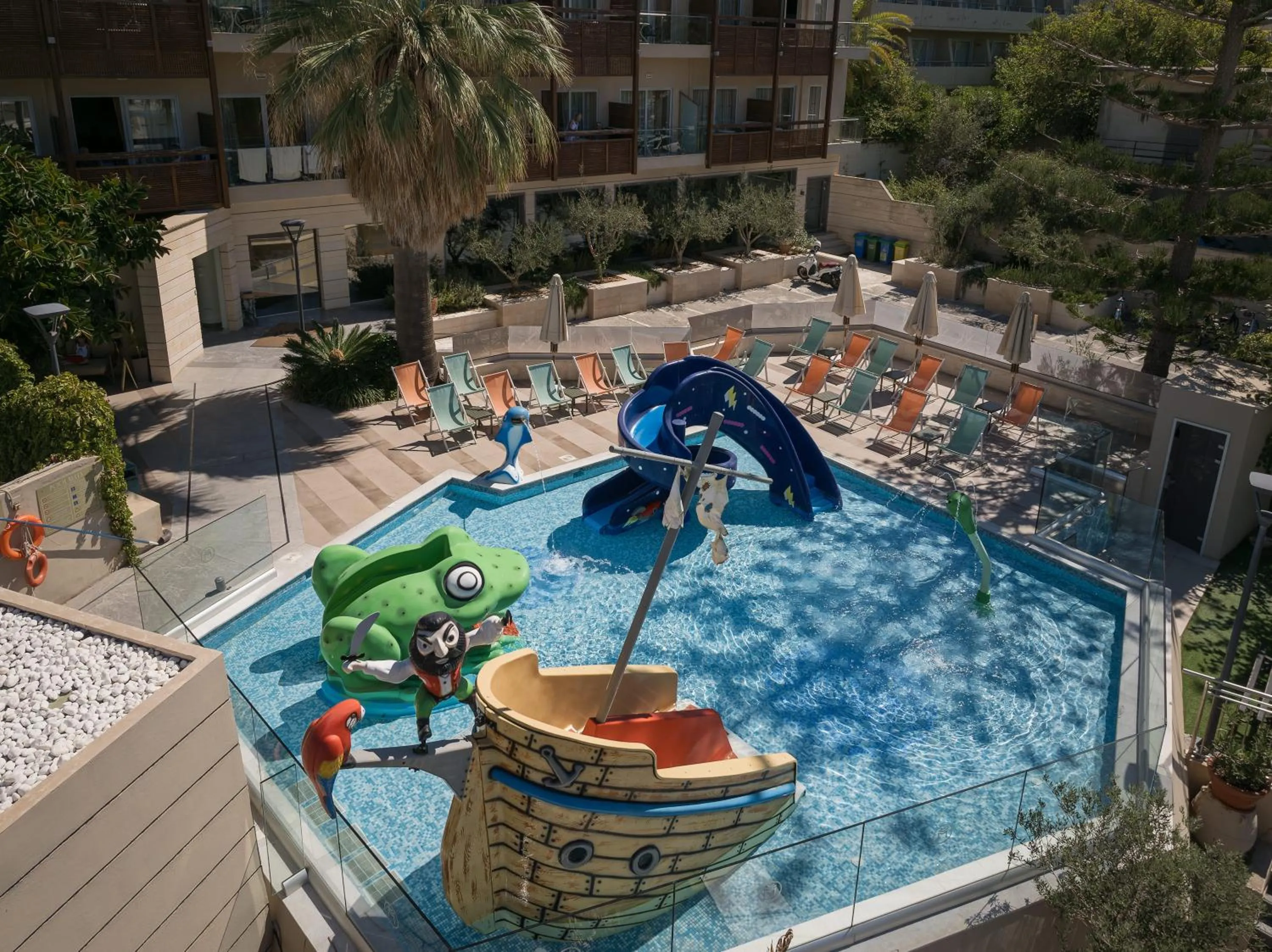 Aqua park in Minos Hotel